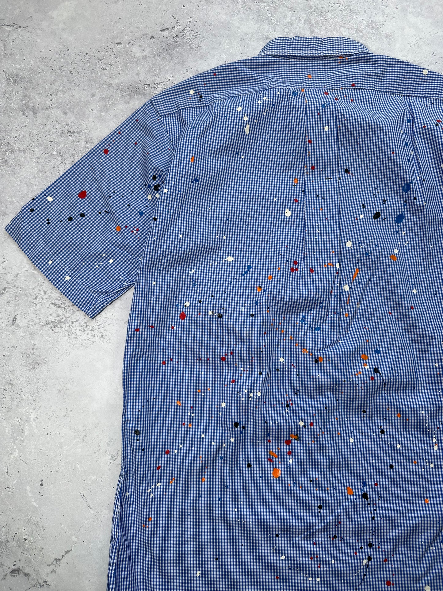 Comme des Garçons Homme x Individualized Shirts AD2014 Paint Splatter Gingham Shirt (S/M)