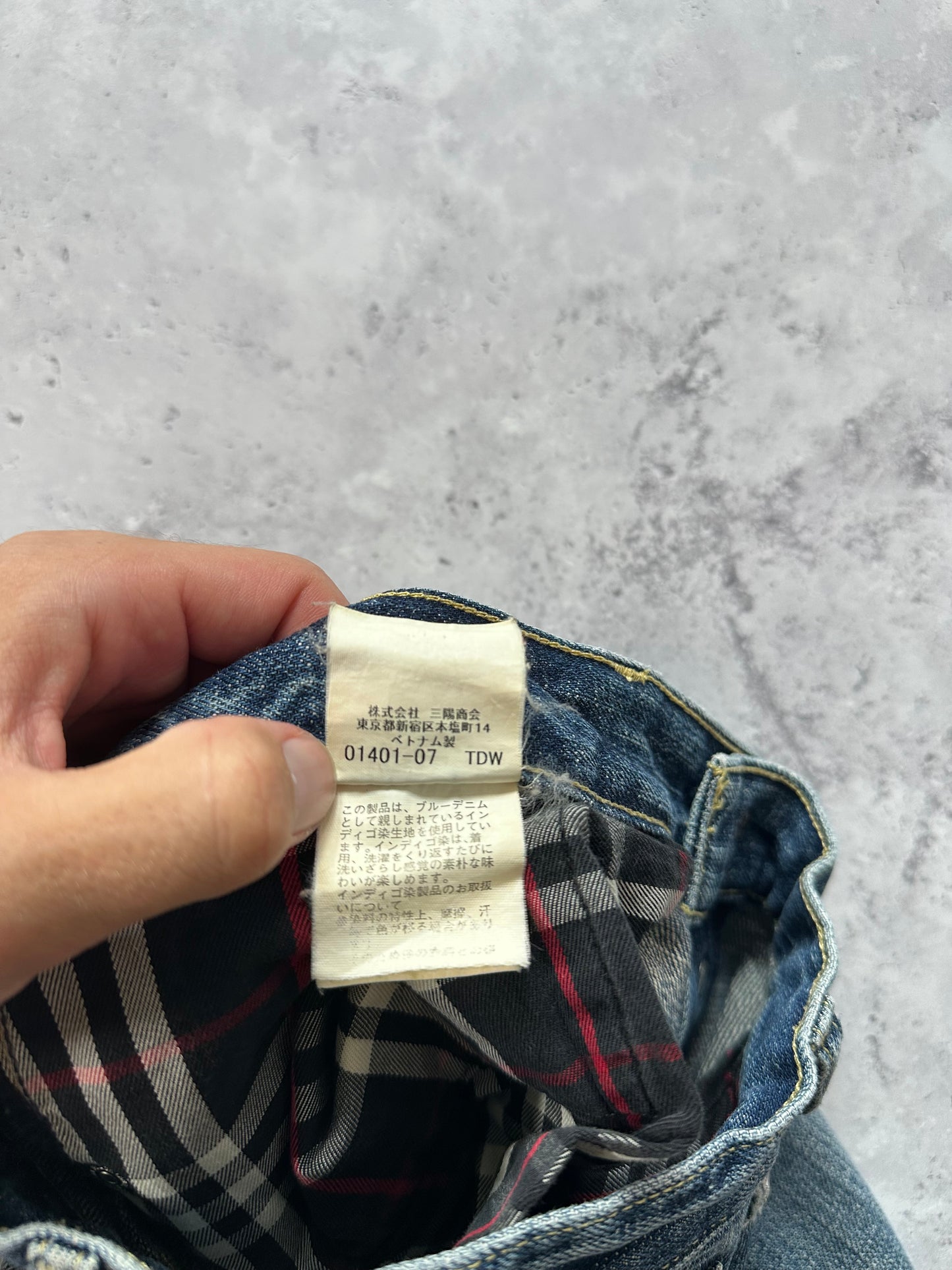 Burberry Black Label 2007 Pocket Check Studded Clawmark Jeans (W29)