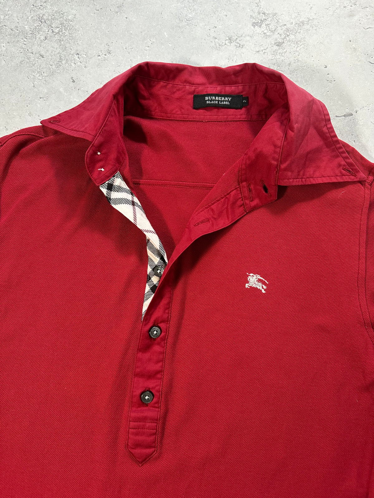 Burberry Black Label 2008 Henley Longsleeve Polo Shirt (S)
