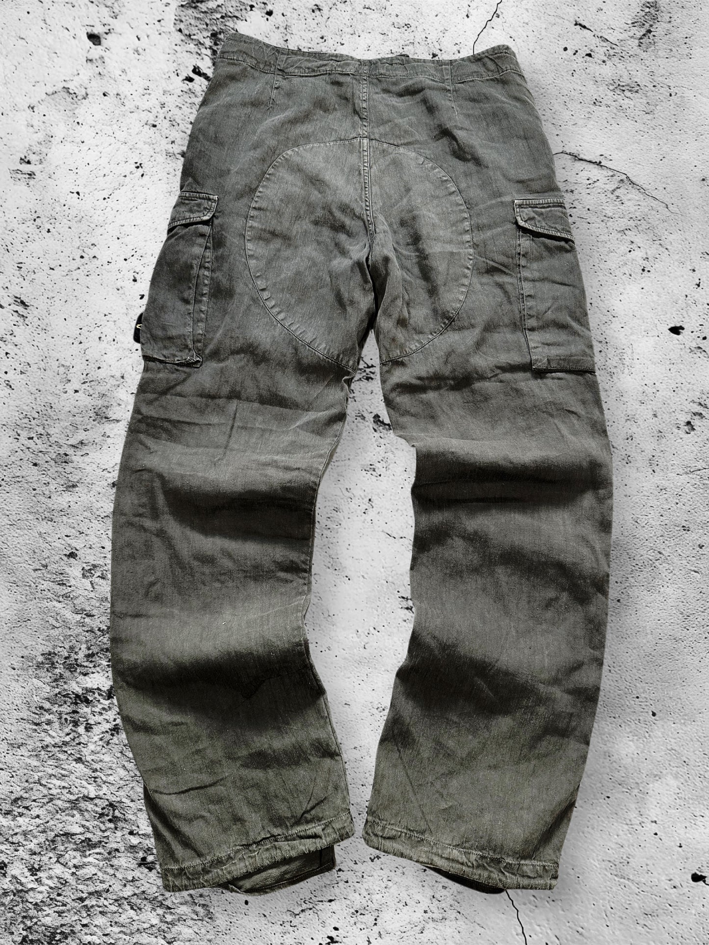 Stone Island AW2005 Linen Nylon Cargo Trousers by Paul Harvey (50 / W32)