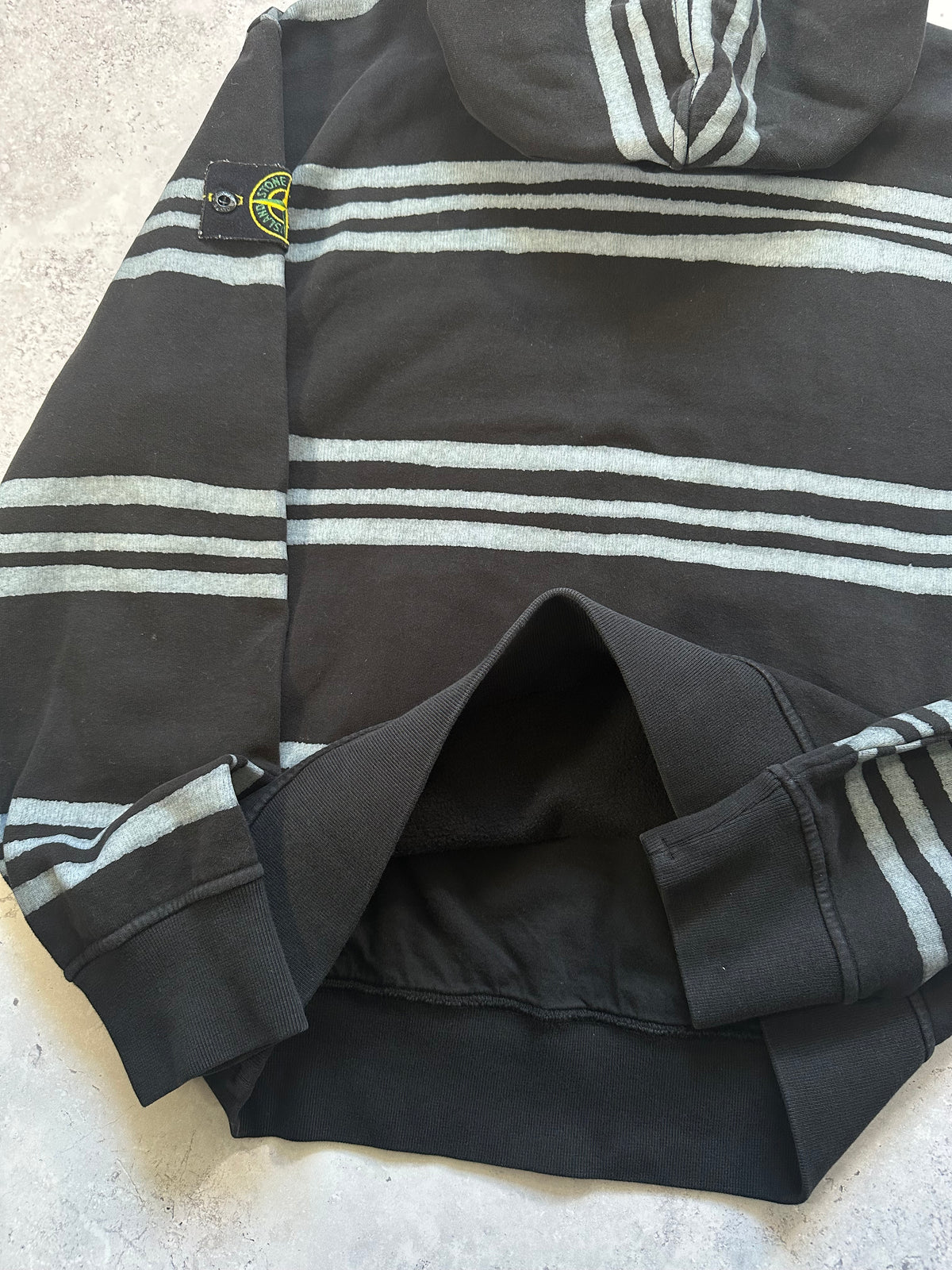 Stone Island x Supreme 2020 Striped Pullover Hoodie (M)