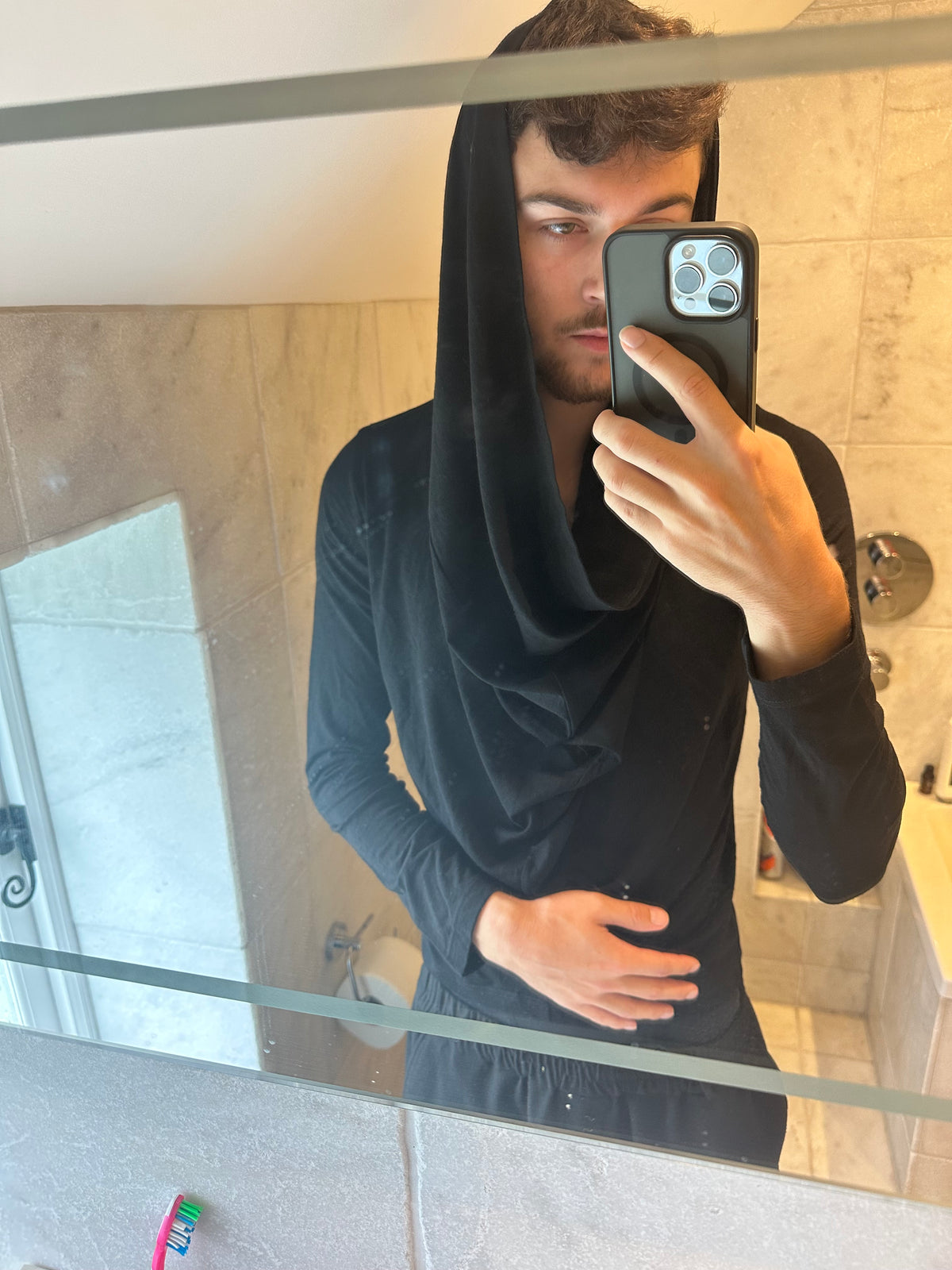 Junya Watanabe Comme des Garçons AD2009 Draped Shawl Hoodie (M)