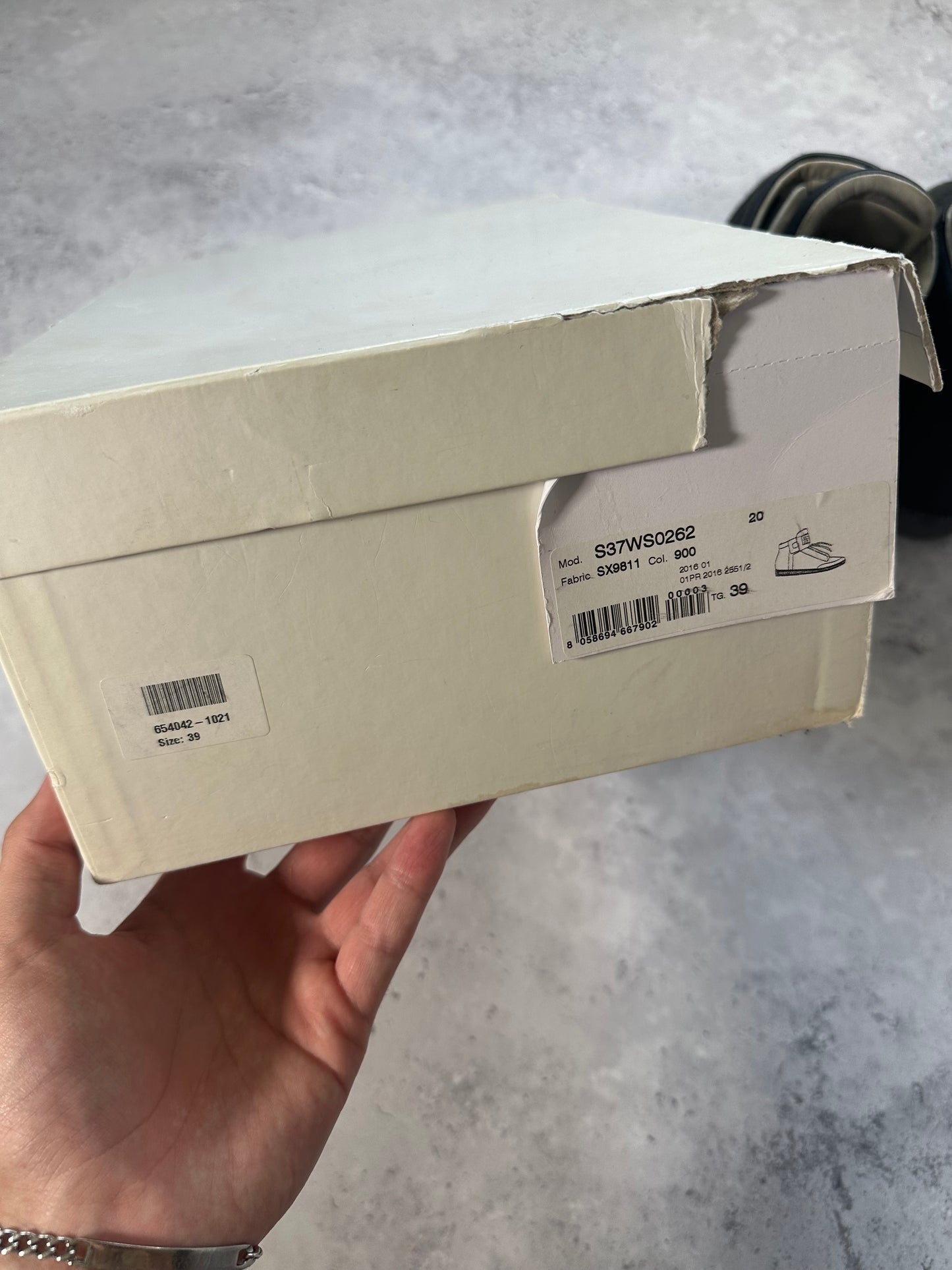 Maison Margiela 2016 Future High Suede and Leather Split Sneakers (EU 39 / UK 6 / US 7)