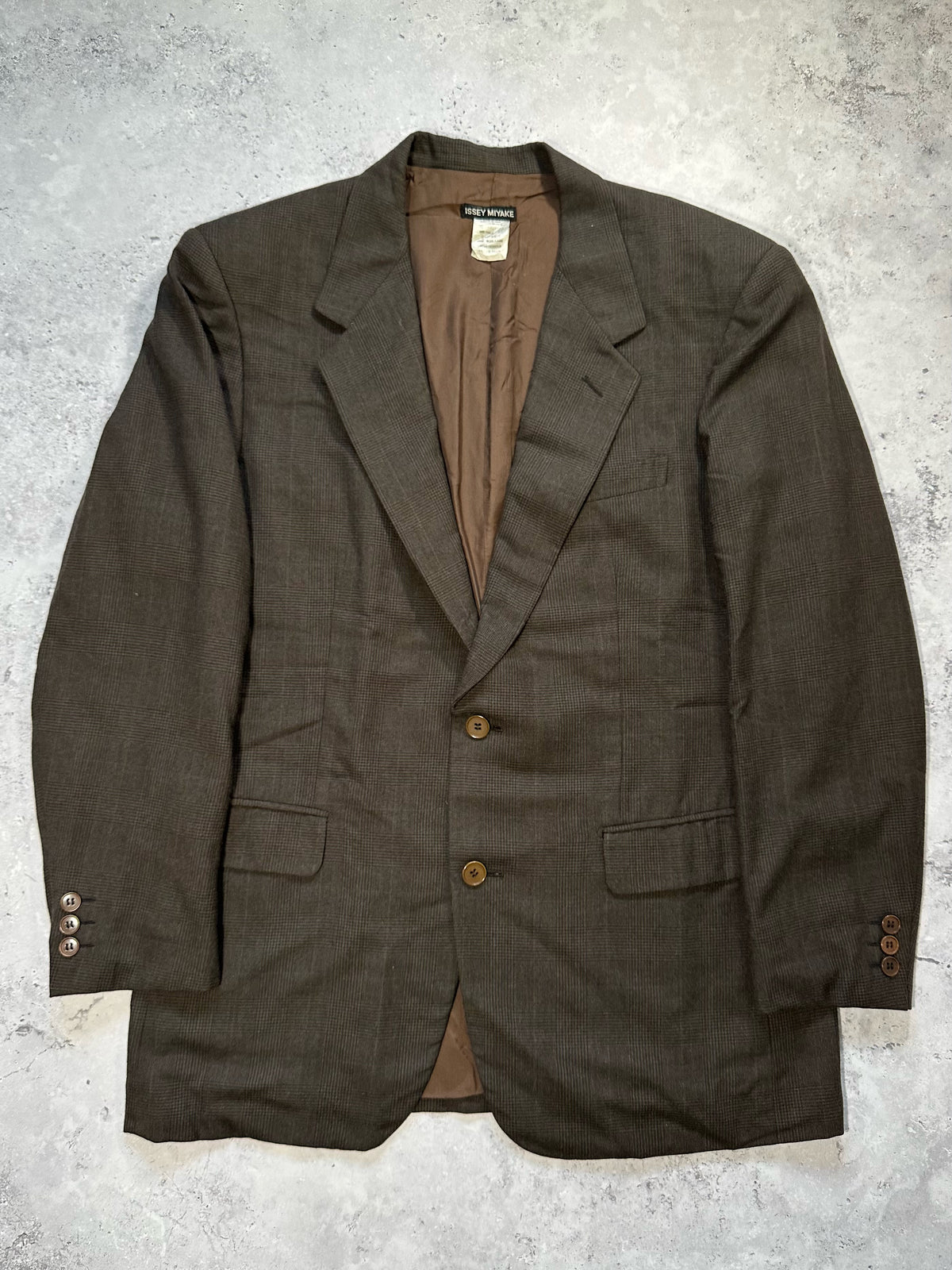 Issey Miyake 1980’s Plaid Gingham Blazer Jacket (50)