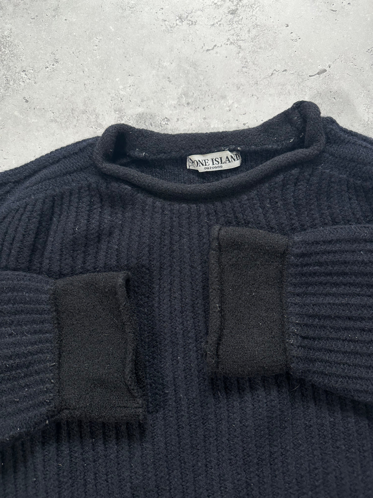 Stone Island 2006 Ribbed Wool Nylon Jumper by Paul Harvey (XXL)