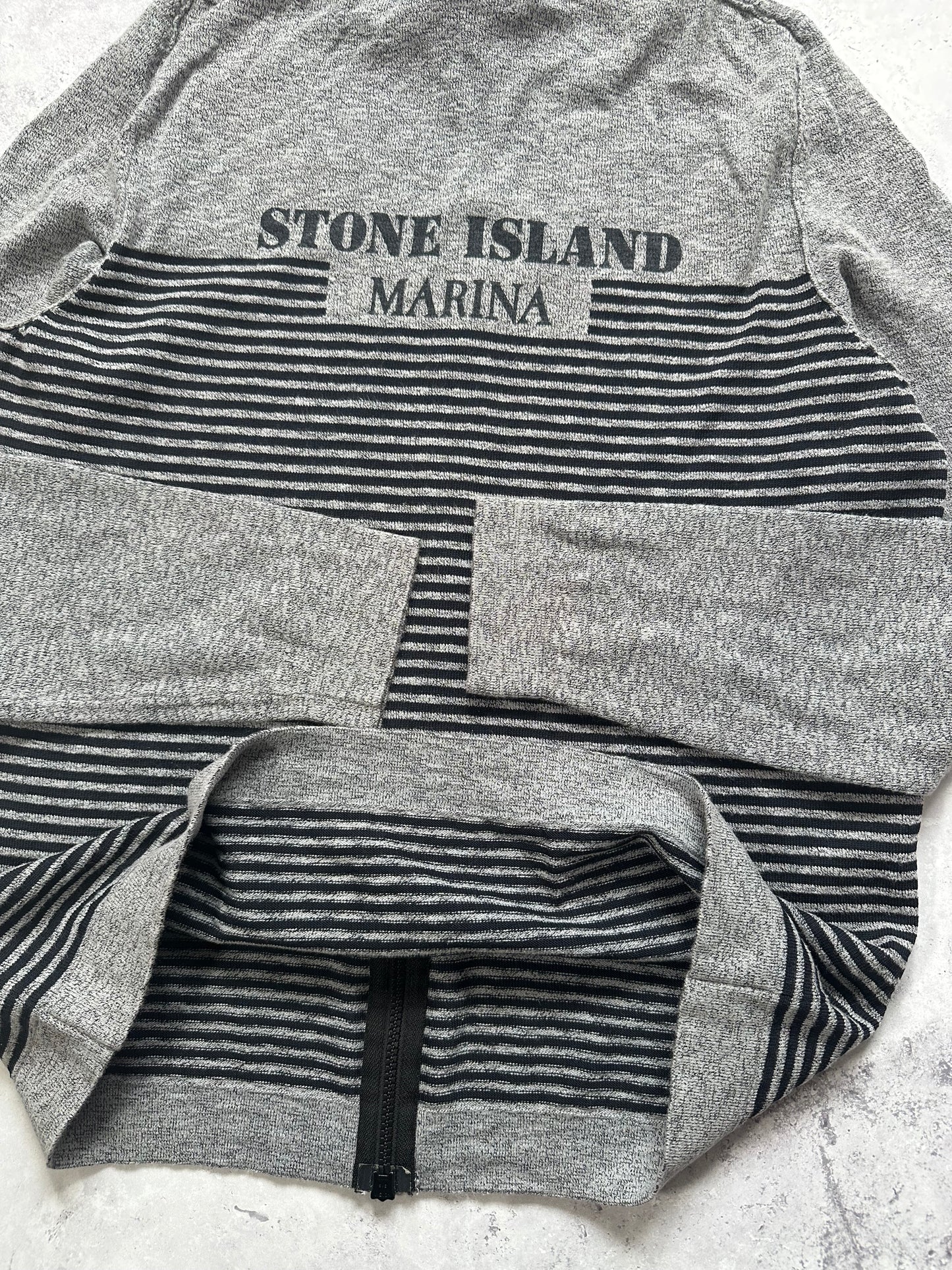 Stone Island 2017 Marina Striped Zip Hoodie (M)
