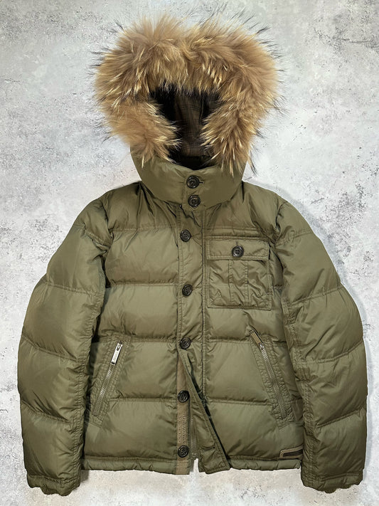 Burberry Blue Label Fur Trim Down Puffer Jacket (M)