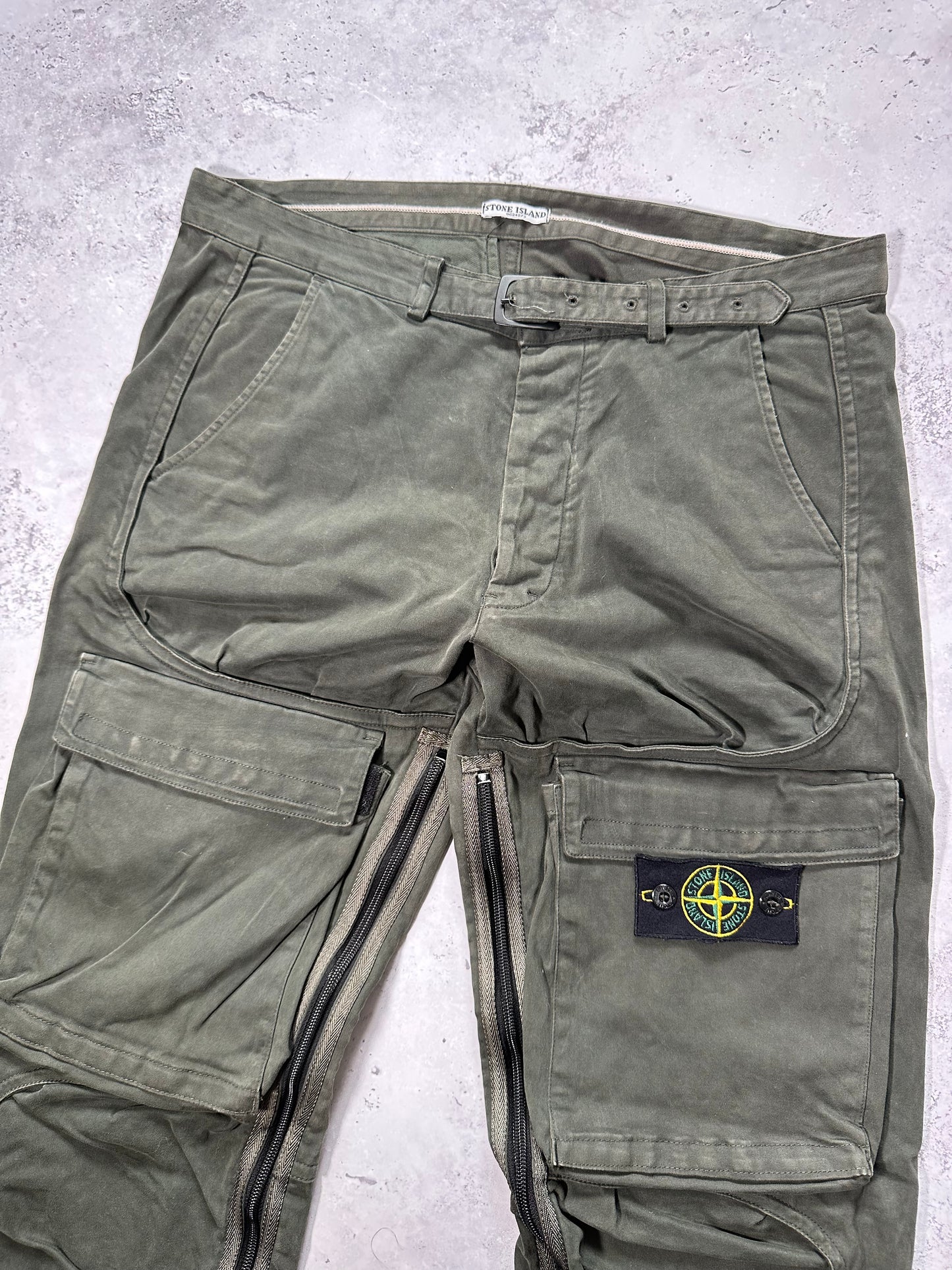 Stone Island AW2004 Convertible Zip Multipocket Cargos Trousers (W32-33 L30)