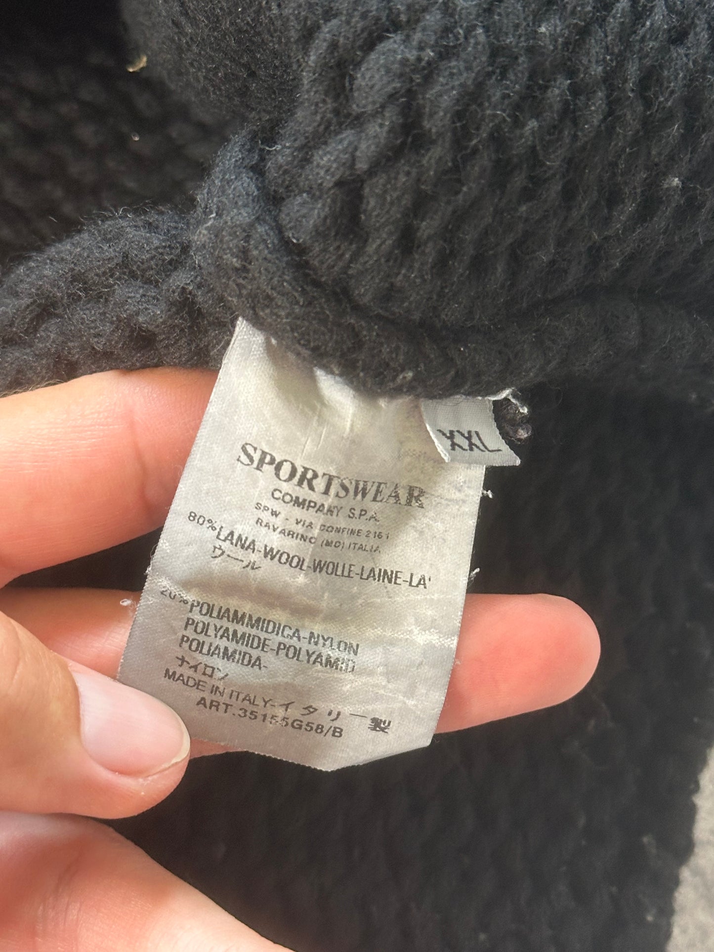 Stone Island AW2001 Heavyweight President Knit Zip Jacket (XXL)