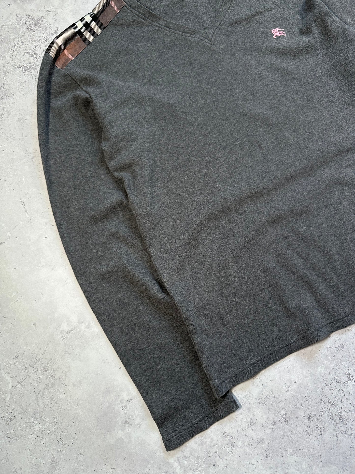 Burberry Black Label 2007 Shoulder Check Longsleeve T-Shirt (S)