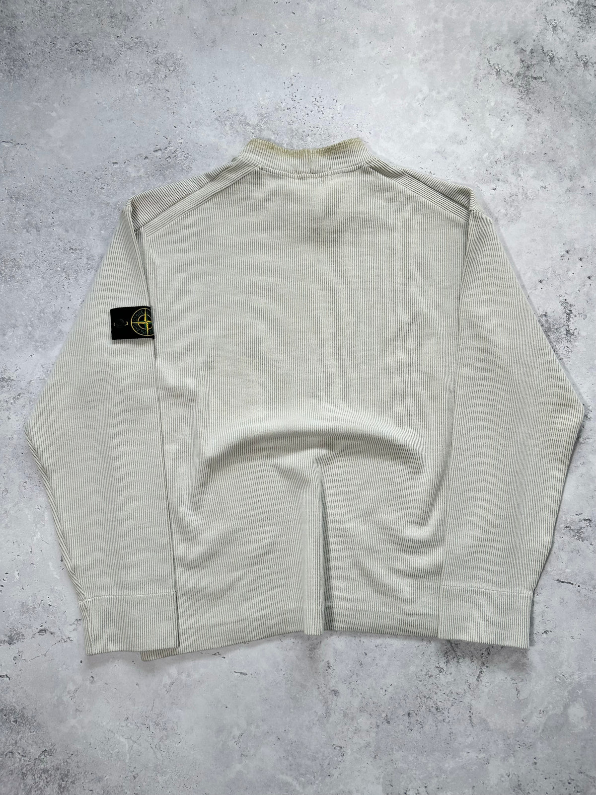 Stone Island SS2002 Ribbed Cotton Mockneck Sweatshirt by Paul Harvey (XL)