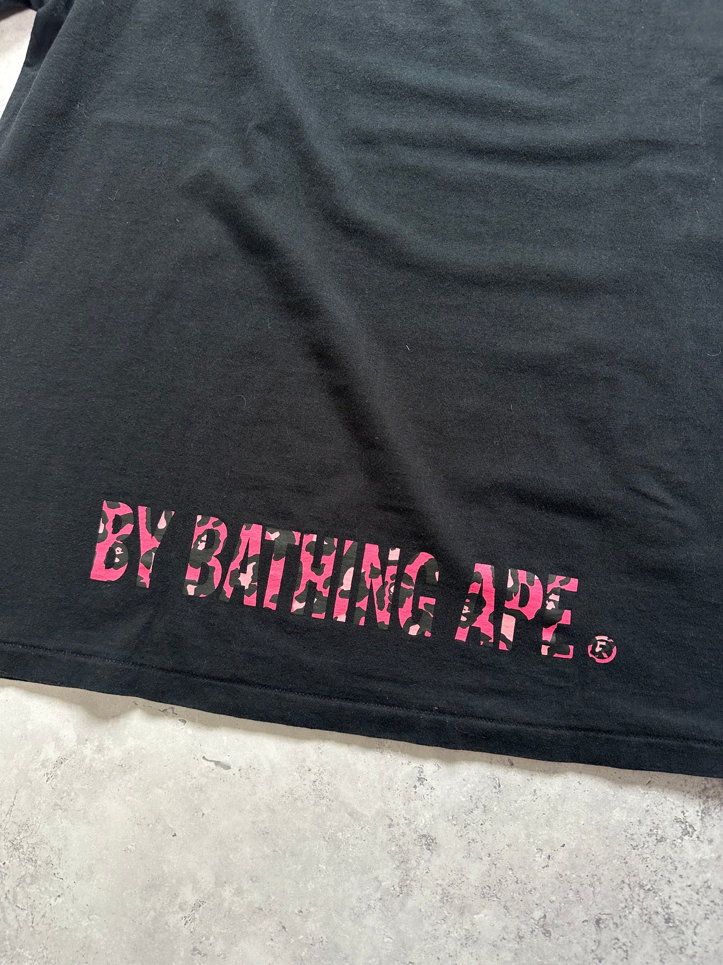 A Bathing Ape Bape 2012 Pink Leopard Camo Big Ape Head T-Shirt (XL)