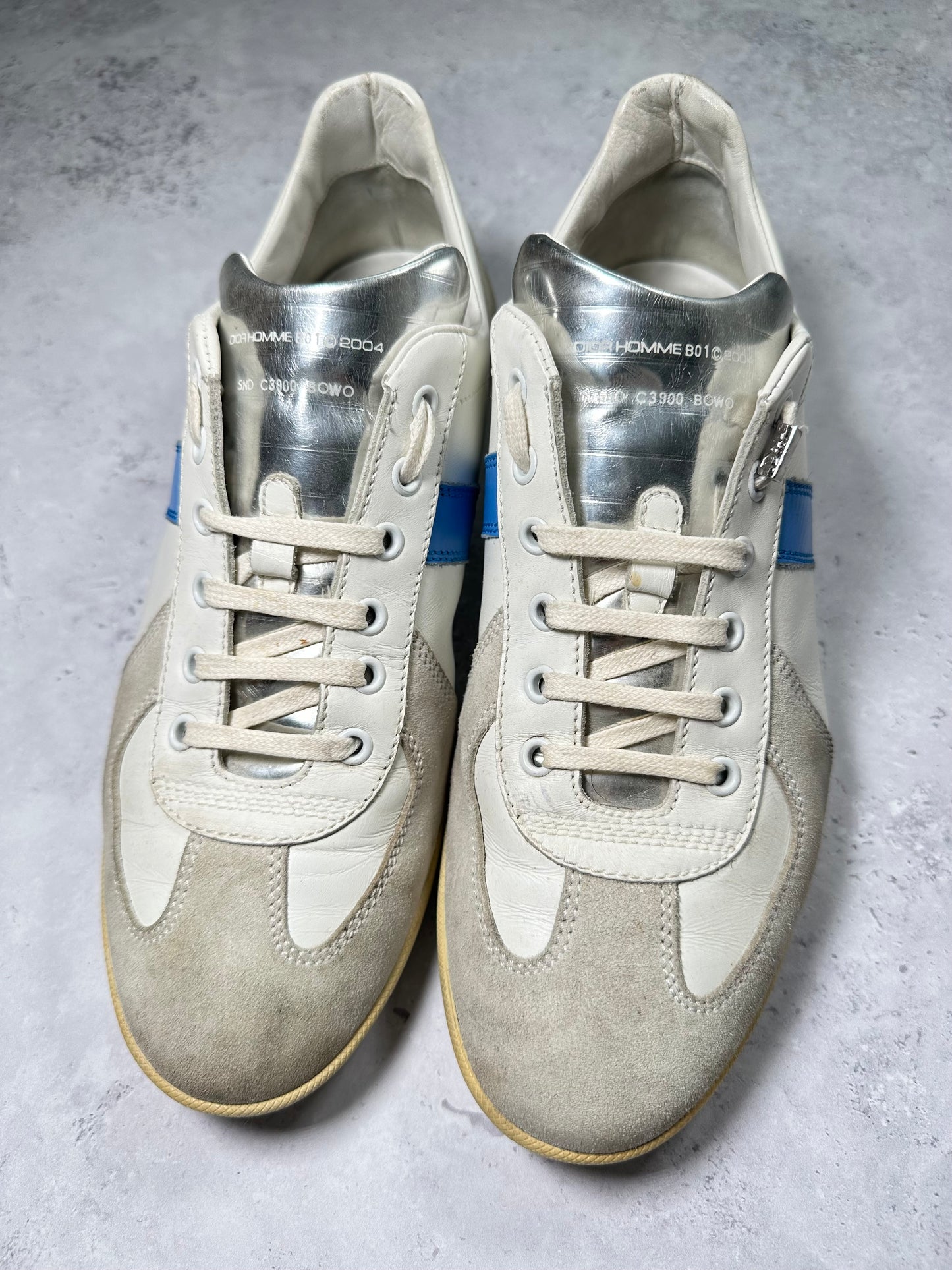 Dior Homme AW04 Blue Stripe GAT Sneakers by Hedi Slimane EU40 fits 41-41.5