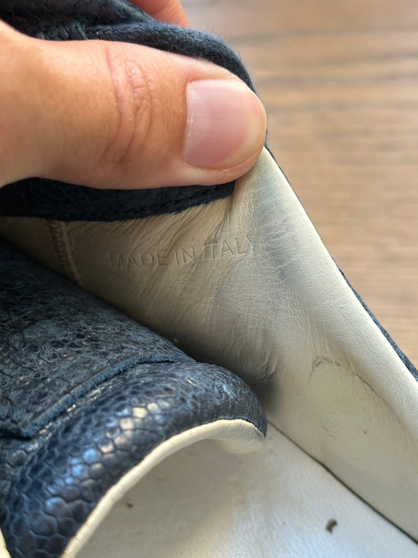 Maison Margiela 2016 Future Low Embossed Leather Sneakers