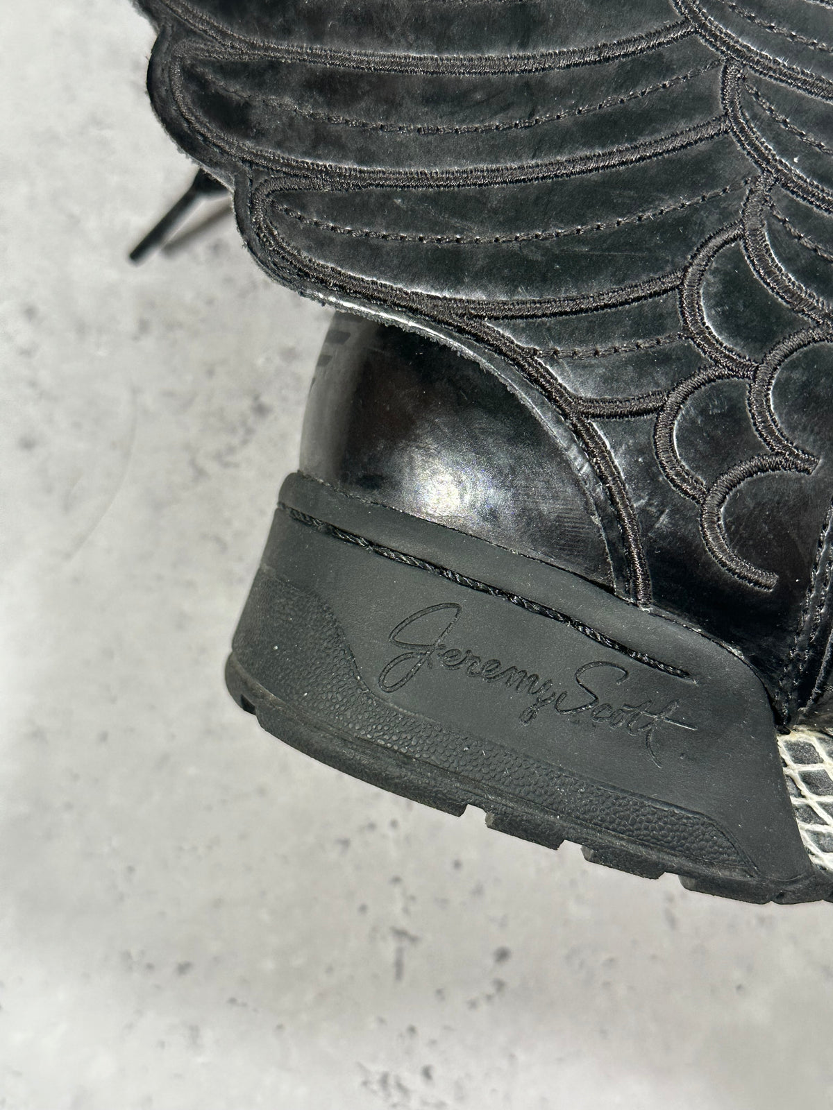 Adidas x Jeremy Scott 2012 JS Wings 2.0 Patent Black Sneakers