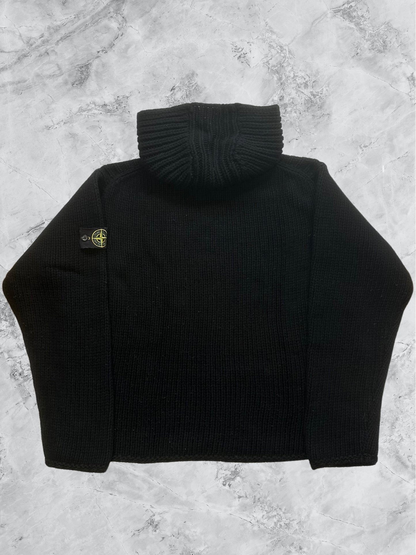 Stone Island AW2001 Heavyweight President Knit Zip Jacket (XXL)