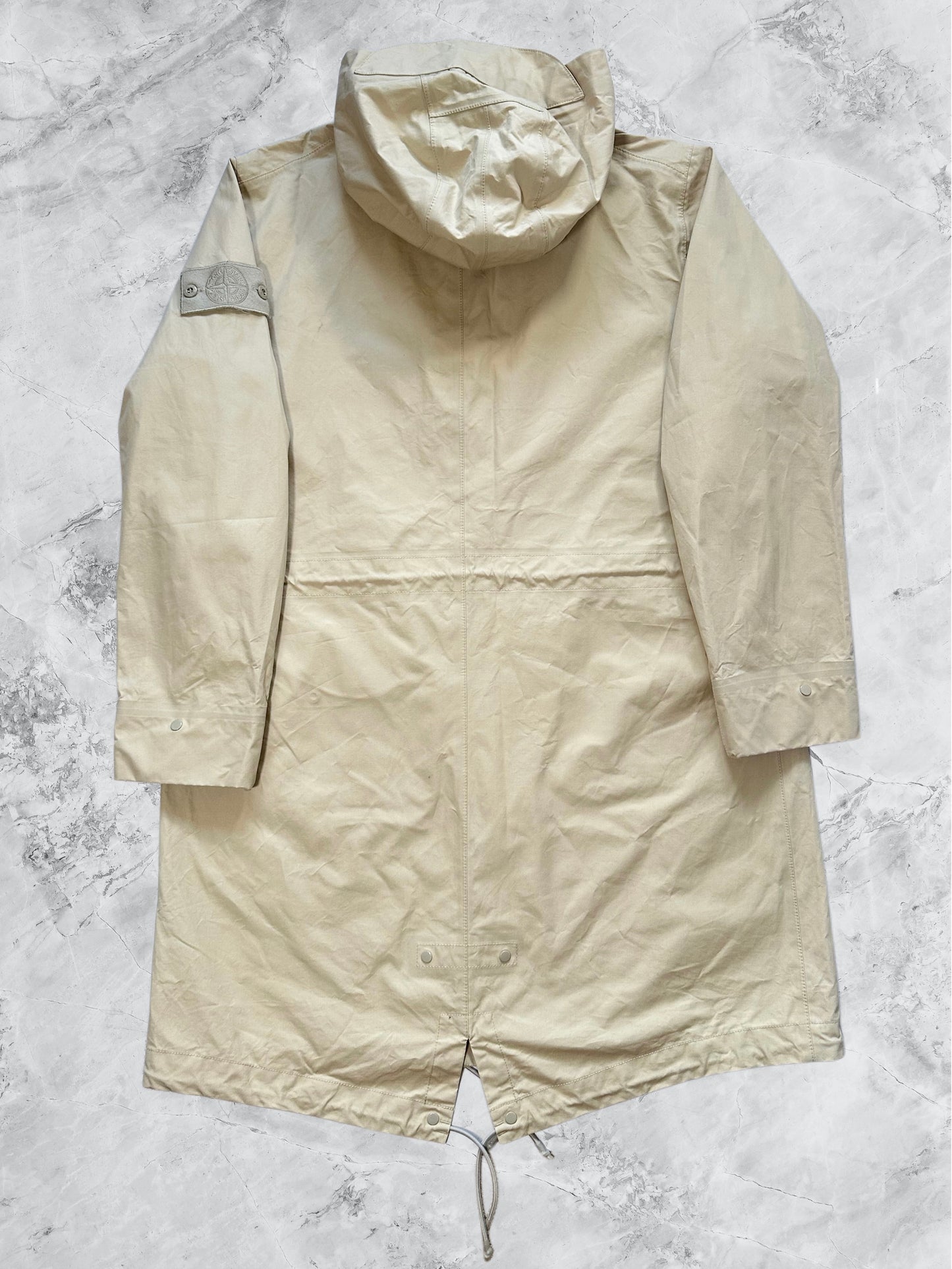 Stone Island SS2023 Ghost Piece O-Ventile Fishtail Parka Jacket (M / L)