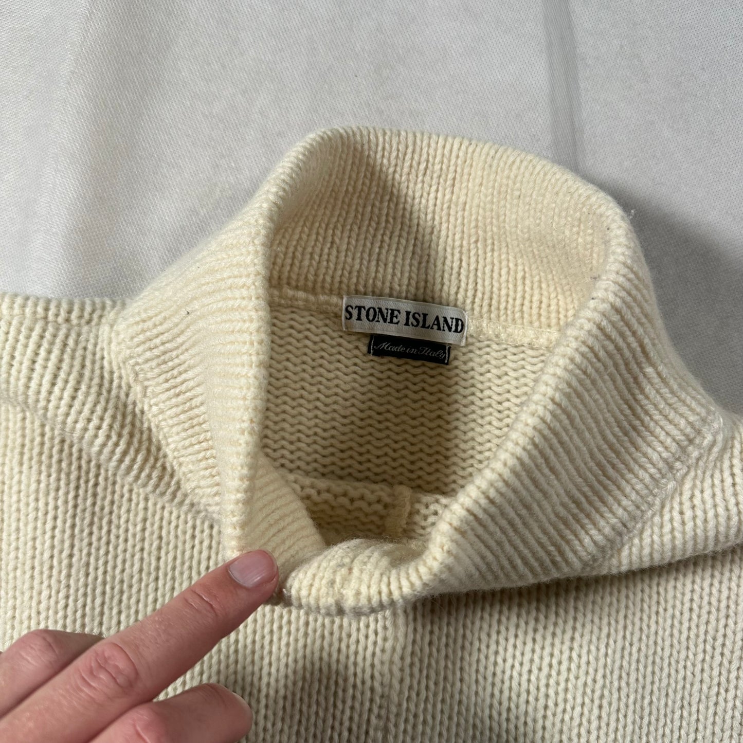 Stone Island 1995 Wool High Neck Sweatshirt Jumper