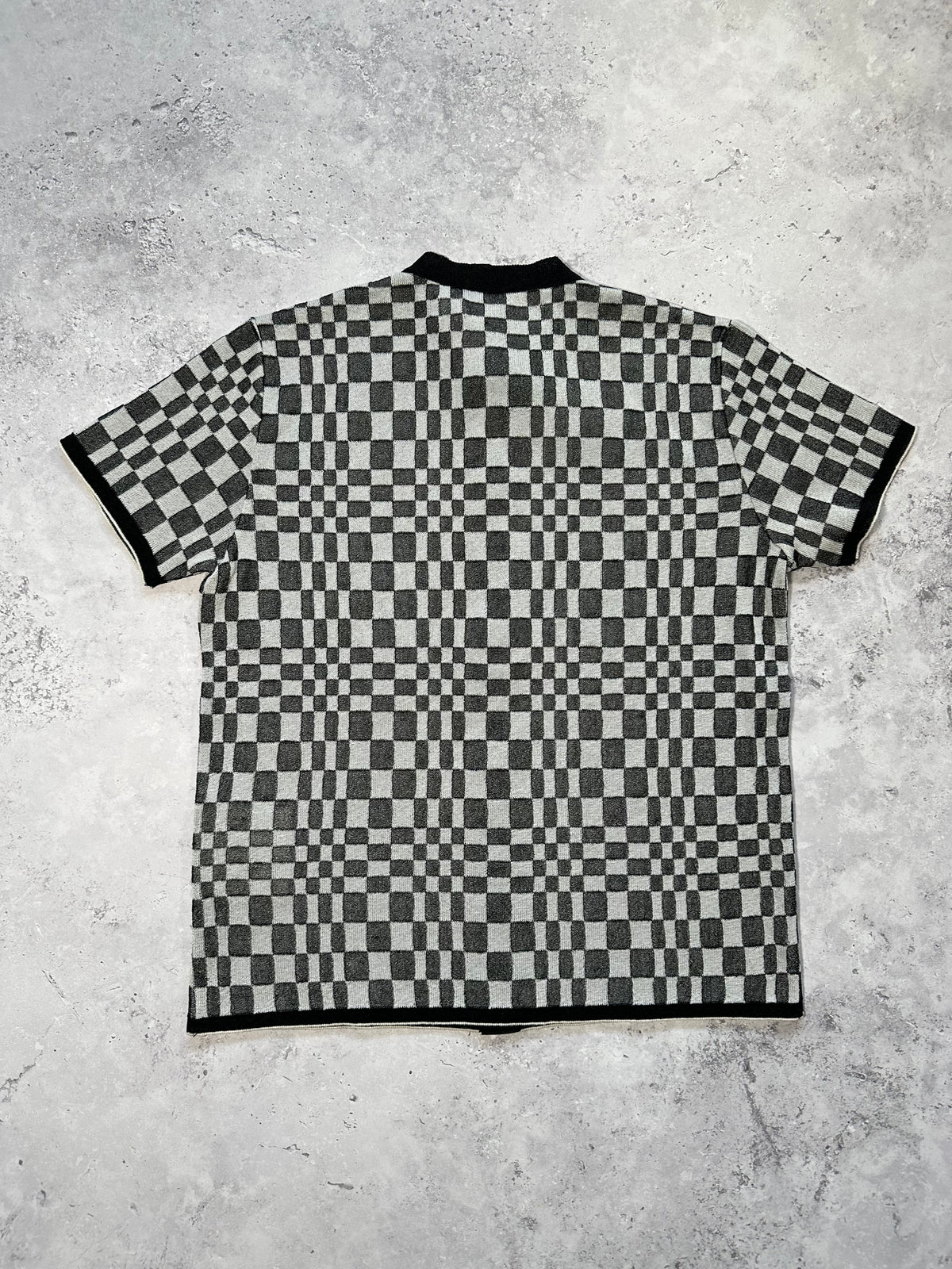 Junya Watanabe Comme des Garçons AD2000 Checkered Knit Cardigan Tshirt