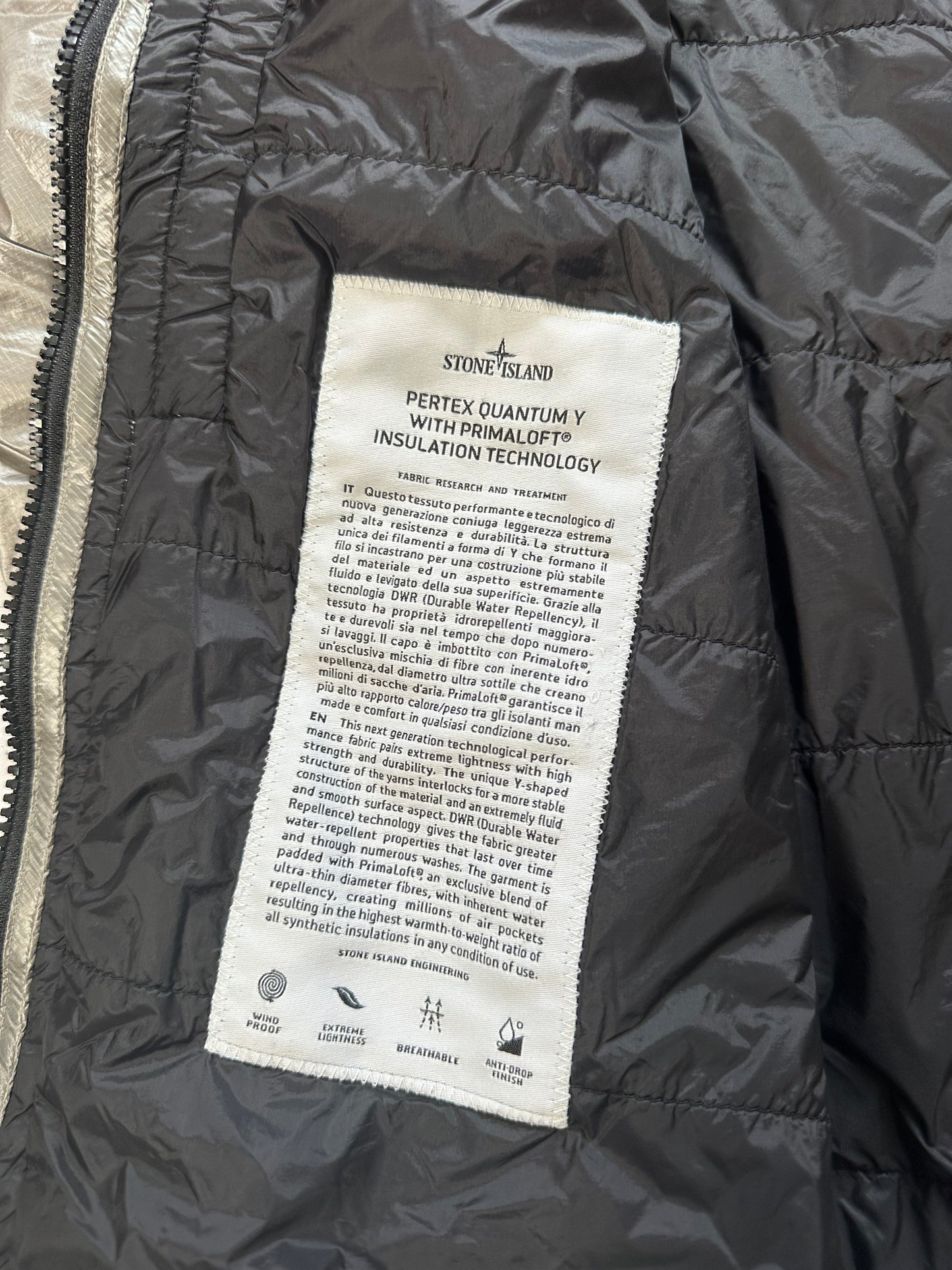 Stone Island Pertex Quantum Y with Primaloft Insulation Techology Jacket (L/M)