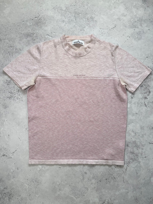 Stone Island Marina Striped Spellout Tshirt (M)