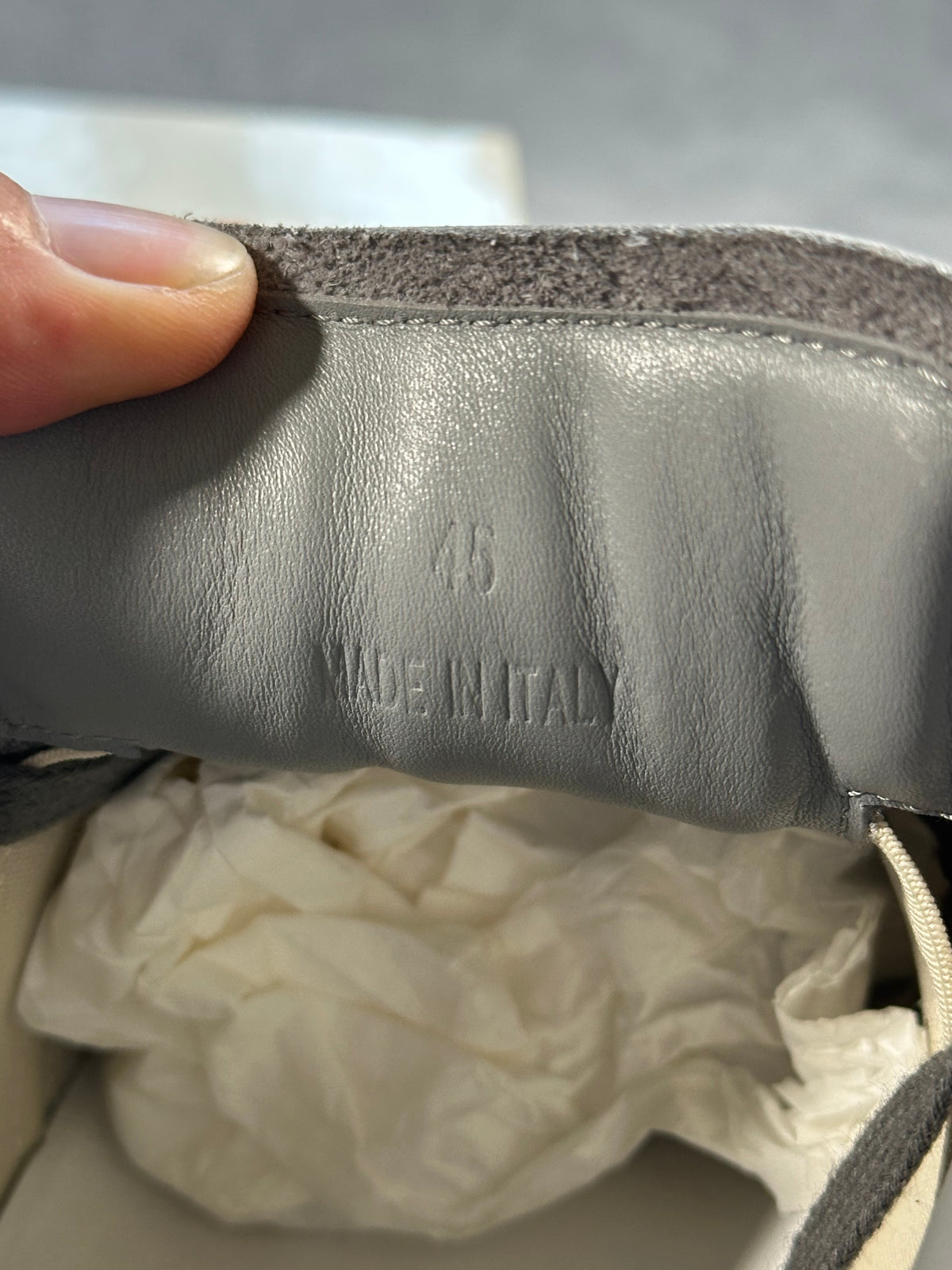 Maison Margiela 2018 GAT Low Sneakers in Cloud Grey (EU45 / UK11 / US12)
