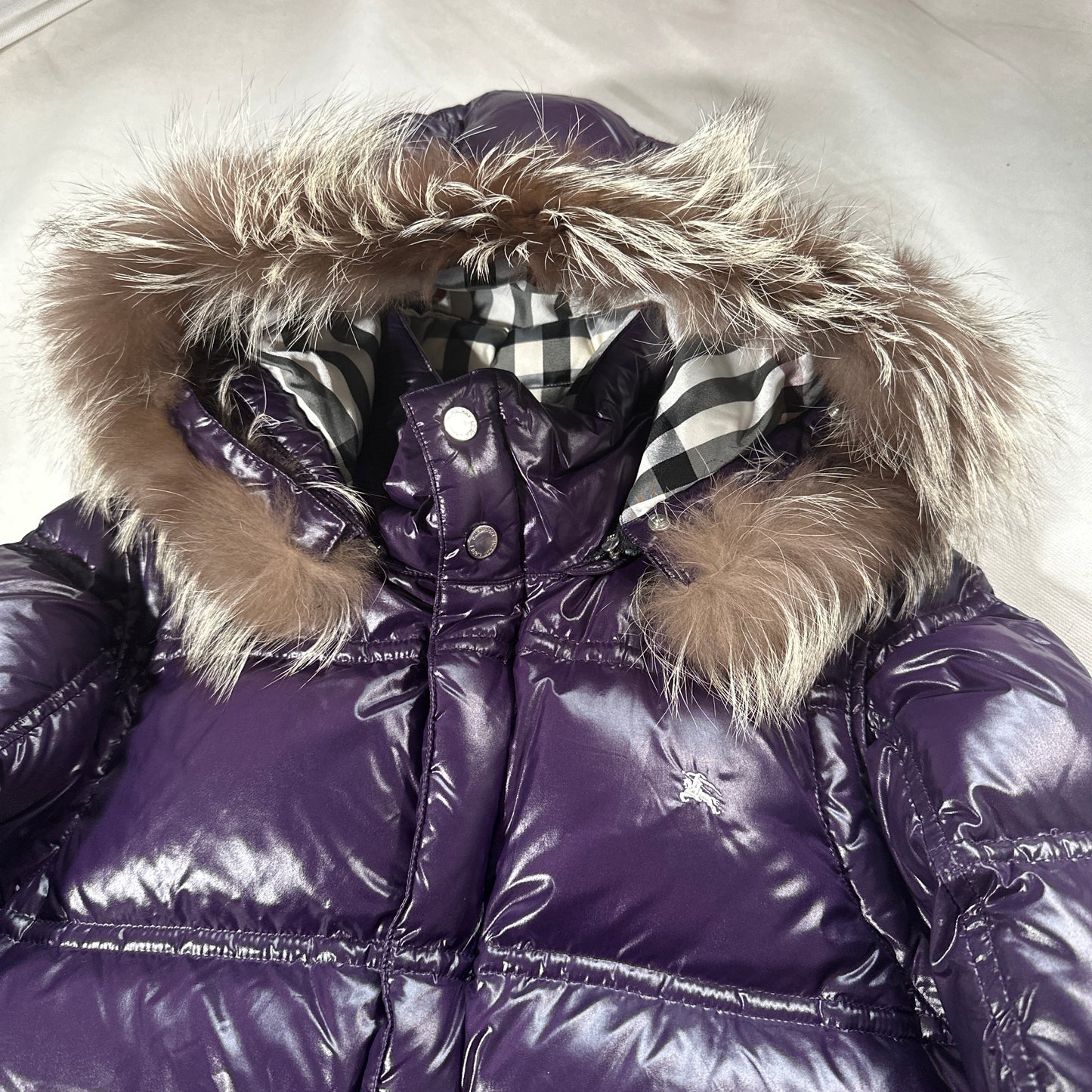 Burberry Black Label 2009 Fur Hood Down Puffer Jacket