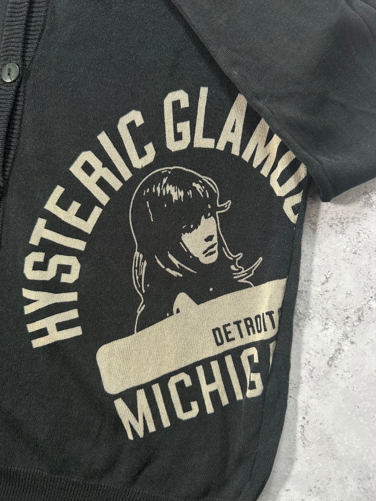 Hysteric Glamour 2005 College Logo ‘Too Drunk To Fuck’ Cardigan (S)