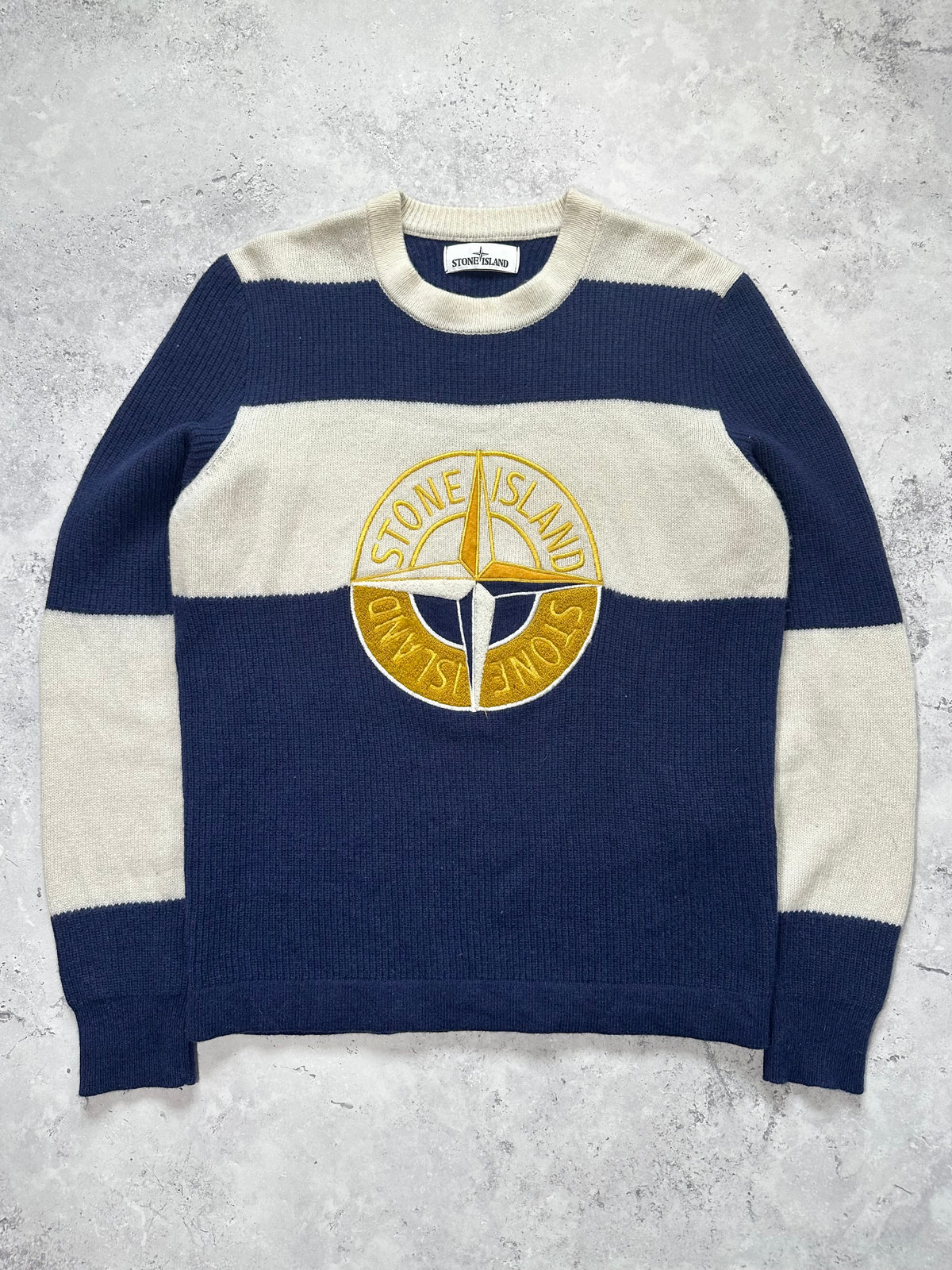 Stone Island AW2018 Compass Striped Sweatshirt (M)