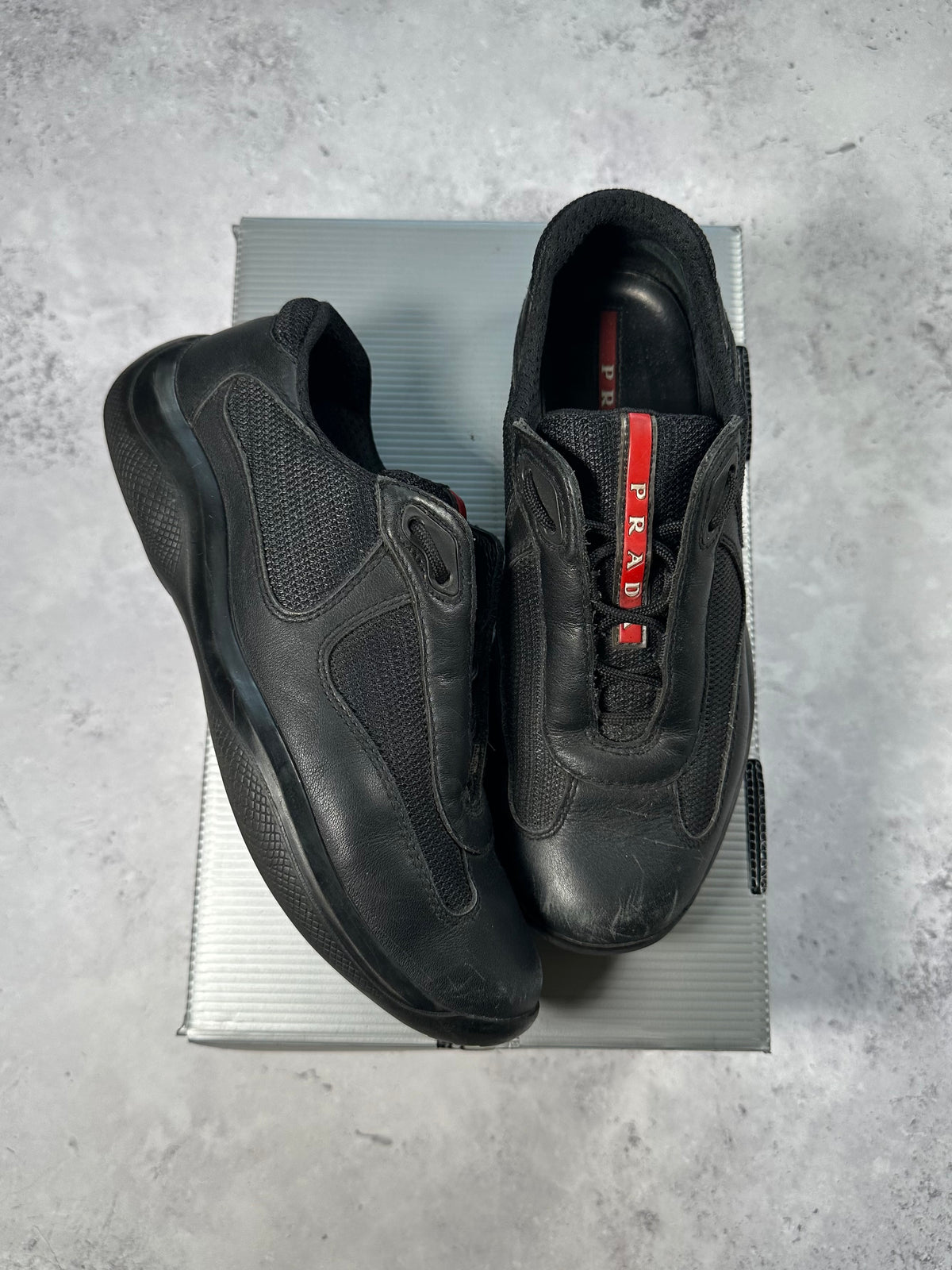 Prada Linea Rossa America’s Cup Sneakers in Black (UK5-5.5/EU38-39/ US6-7)