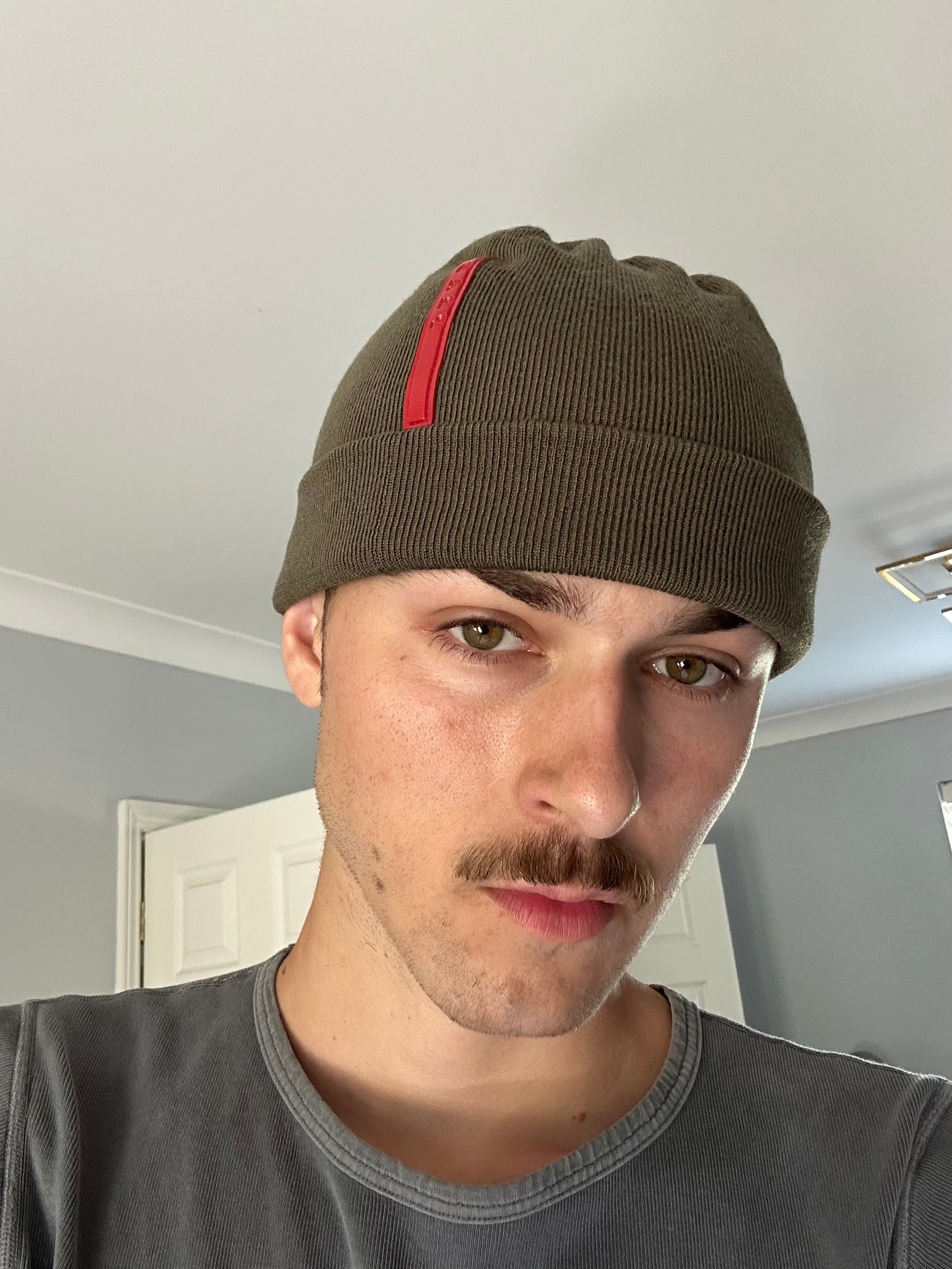 Prada Sport Linea Rossa 2000s Soft Wool Beanie Hat
