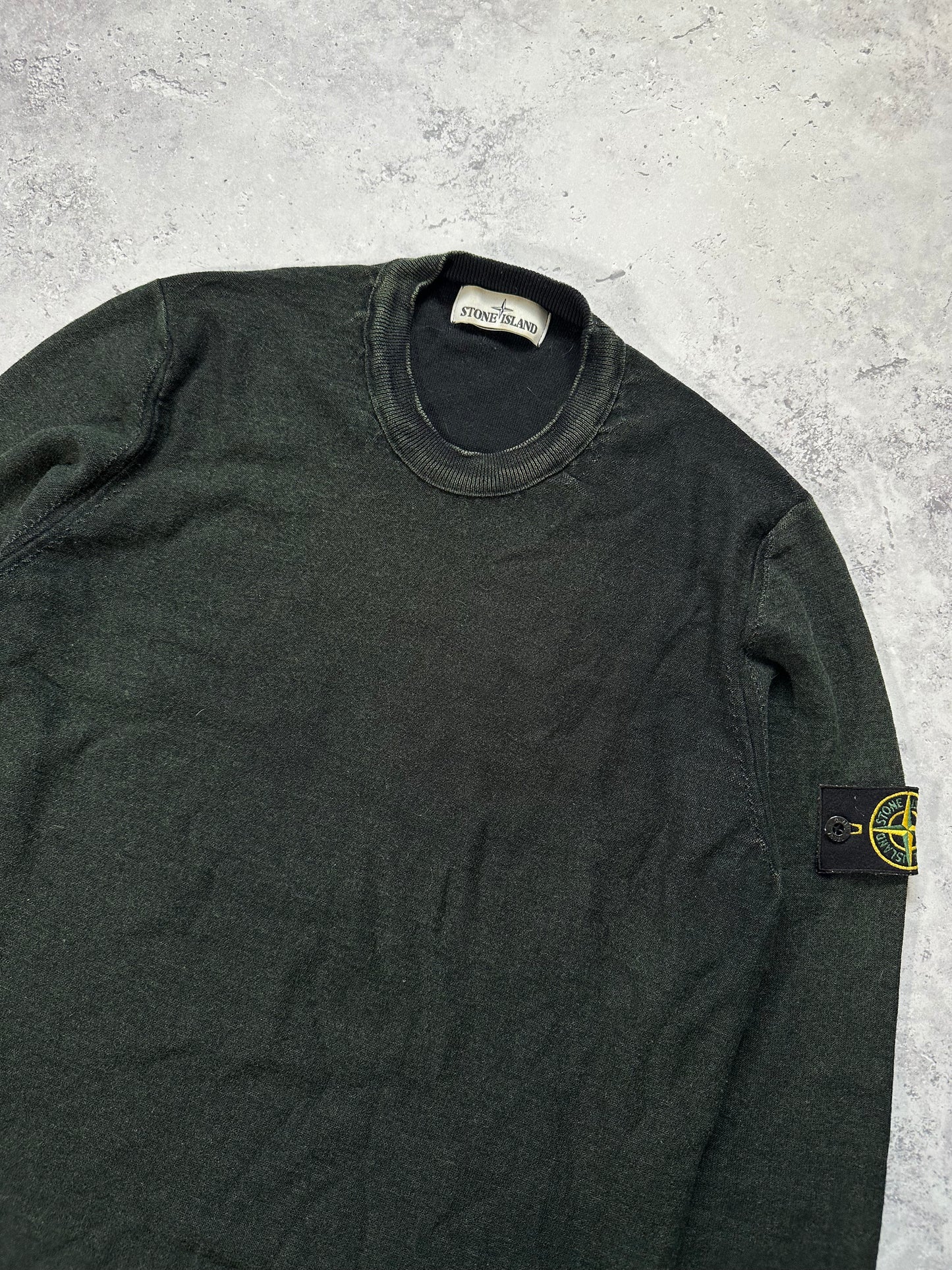 Stone Island Forest Green Dye Treatment Sweatshirt (L)