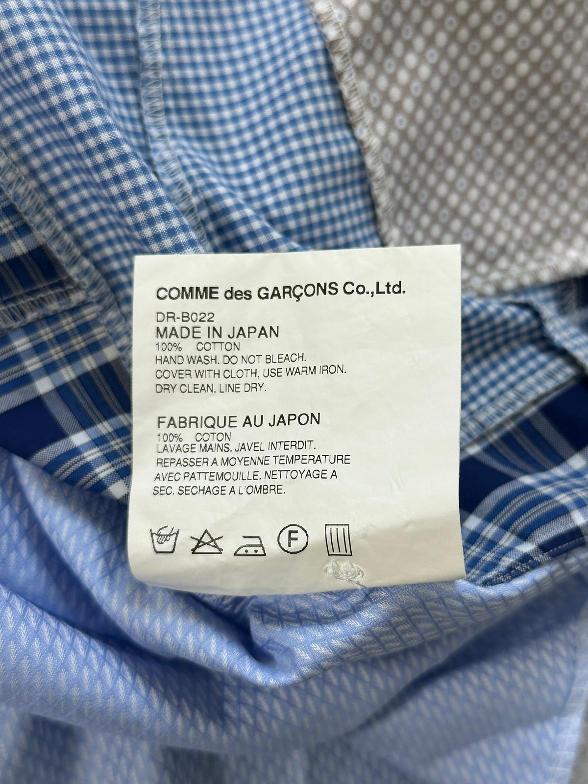 Comme des Garçons Homme Deux AD2016 Patchwork Longsleeve Shirt (S)