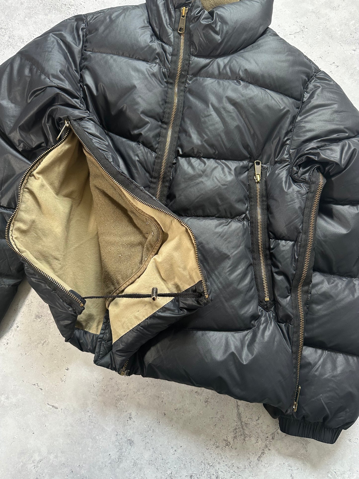 Stone Island AW2007 Asymmetrical Zip Goose Down Puffer Jacket (S)