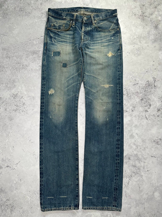Hysteric Glamour 2000’s Studded Selvedge Denim Jeans (Waist 28” Length 31.5”)