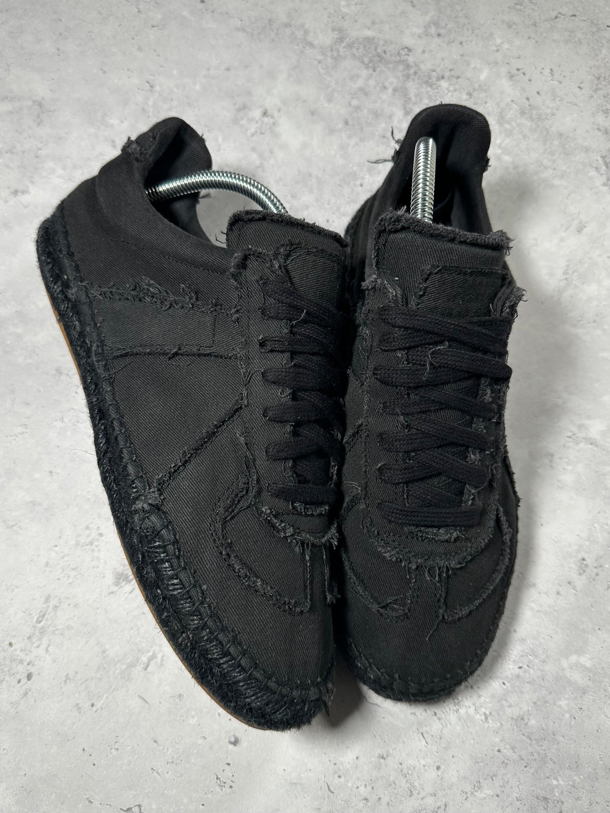 Maison Margiela Black Canvas Espadrille GAT Sneakers (EU41 / UK7 / US8)