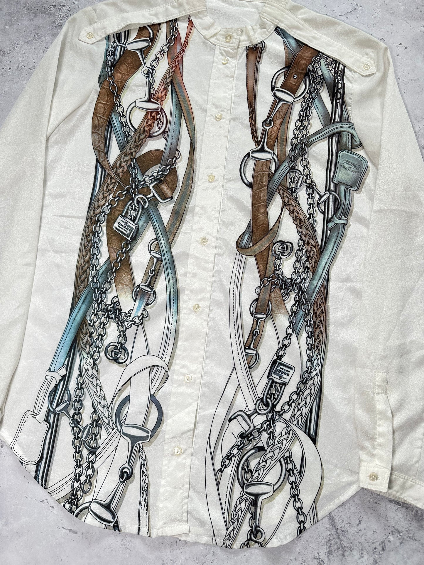 Gucci 2010 Horsebit Silk Longsleeve Shirt