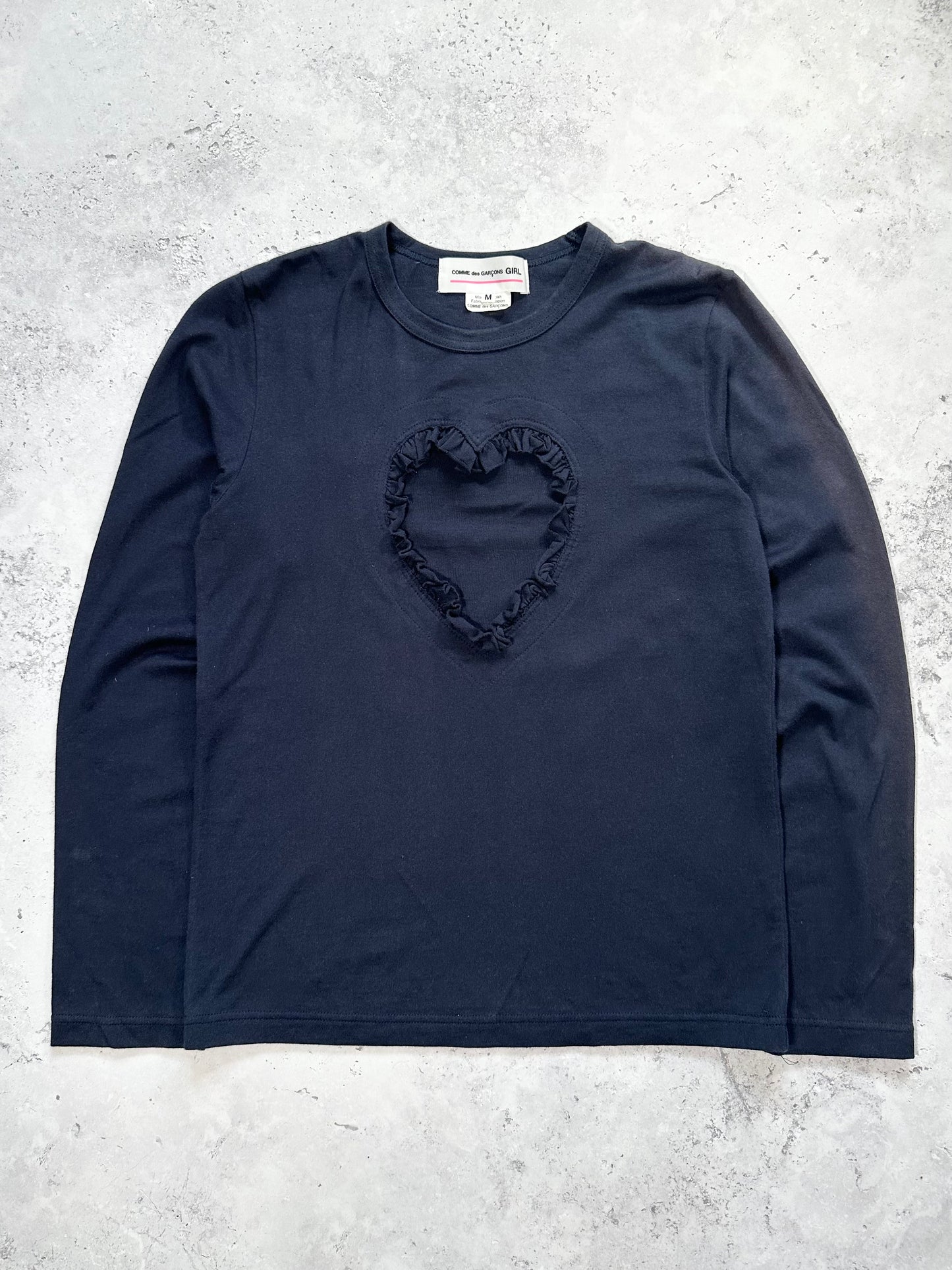 Comme des Garçons Girl Heart Hole Longsleeve Tshirt (M)