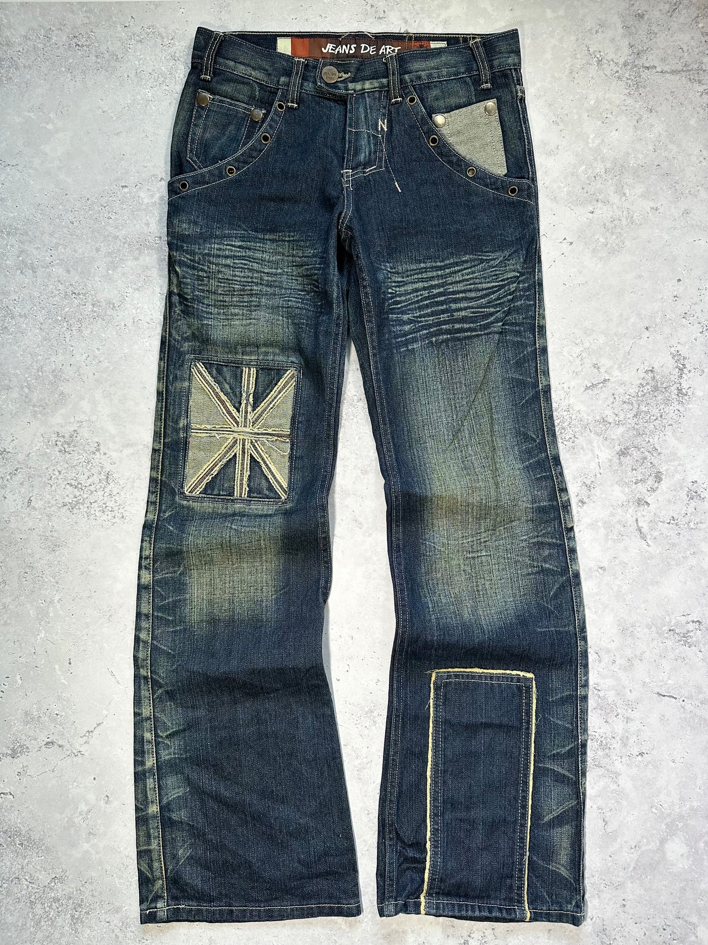 Jeans De Art Baggy Union Jack Bootcut Jeans (29 x 33)