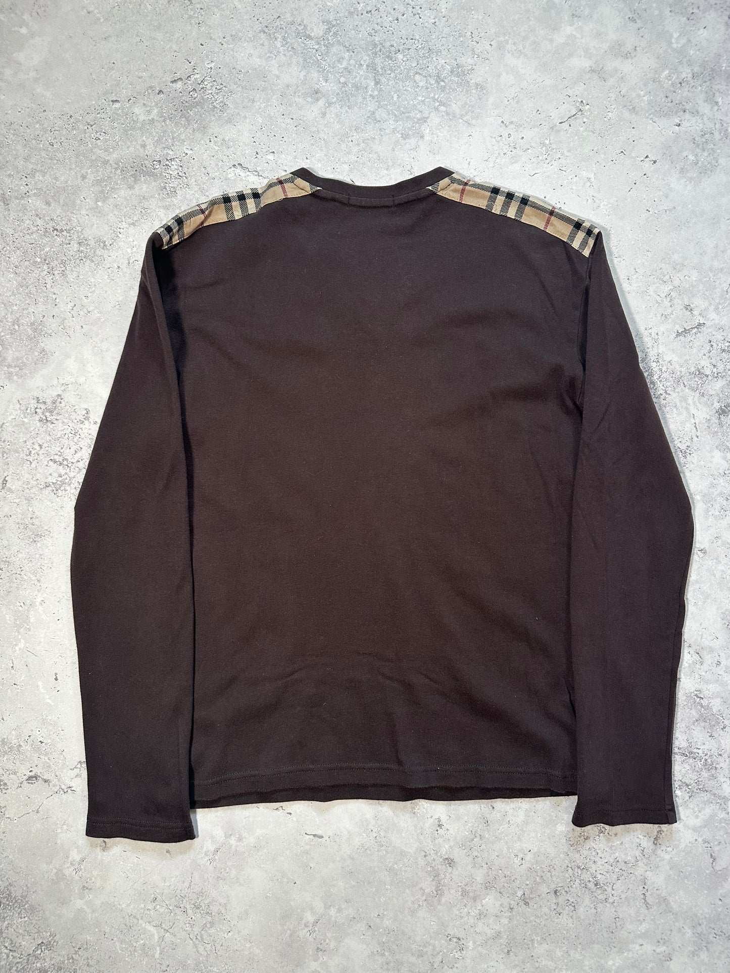 Burberry Black Label Longsleeve Shoulder Check T-Shirt