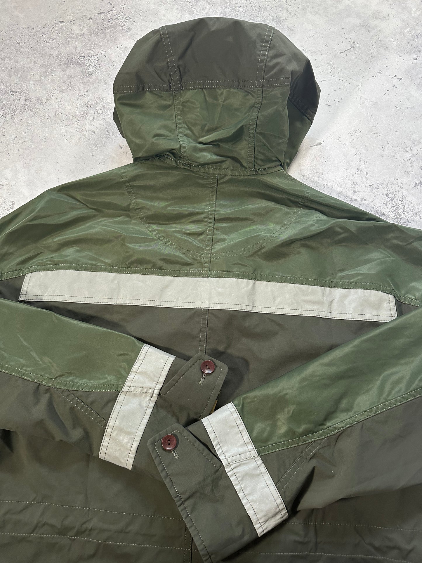 eYe Junya Watanabe MAN Comme des Garçons SS2019 Reflective Hooded Anorak Jacket