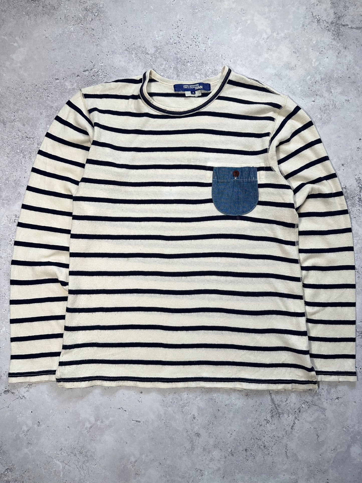 Junya Watanabe MAN Comme des Garçons AD2011 Stripe Pocket Longsleeve Tshirt