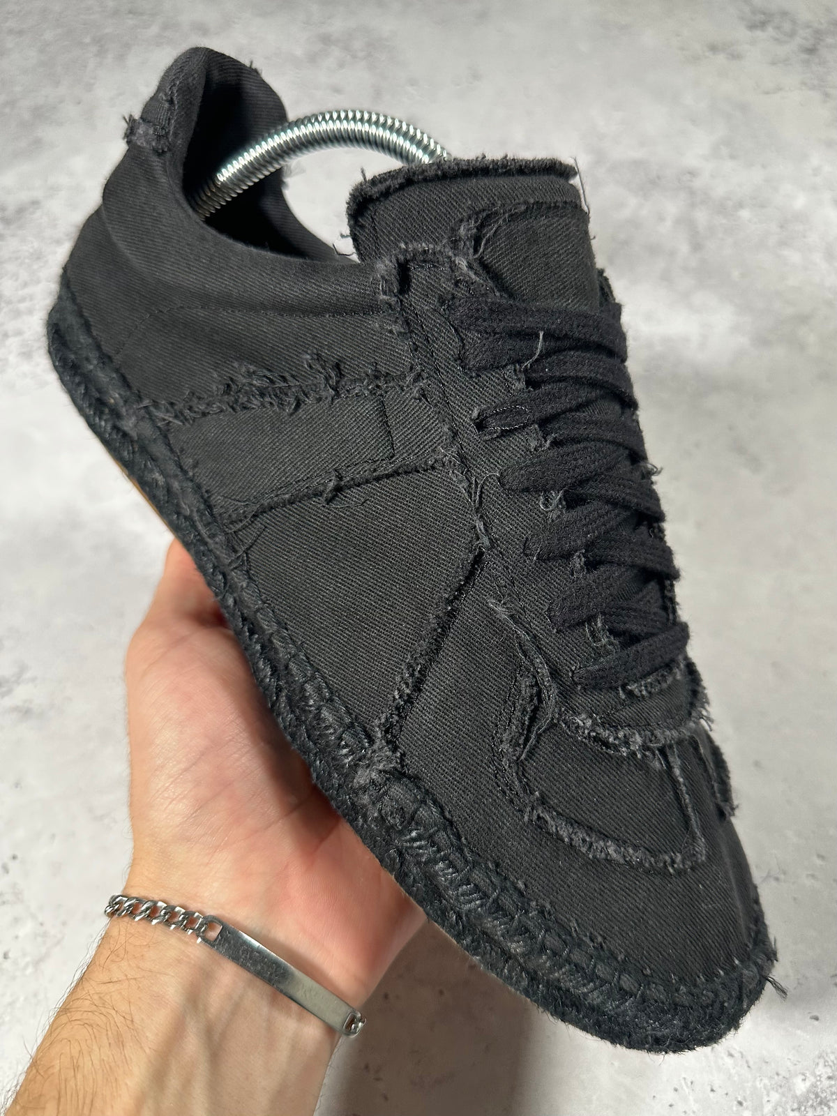 Maison Margiela Black Canvas Espadrille GAT Sneakers (EU41 / UK7 / US8)