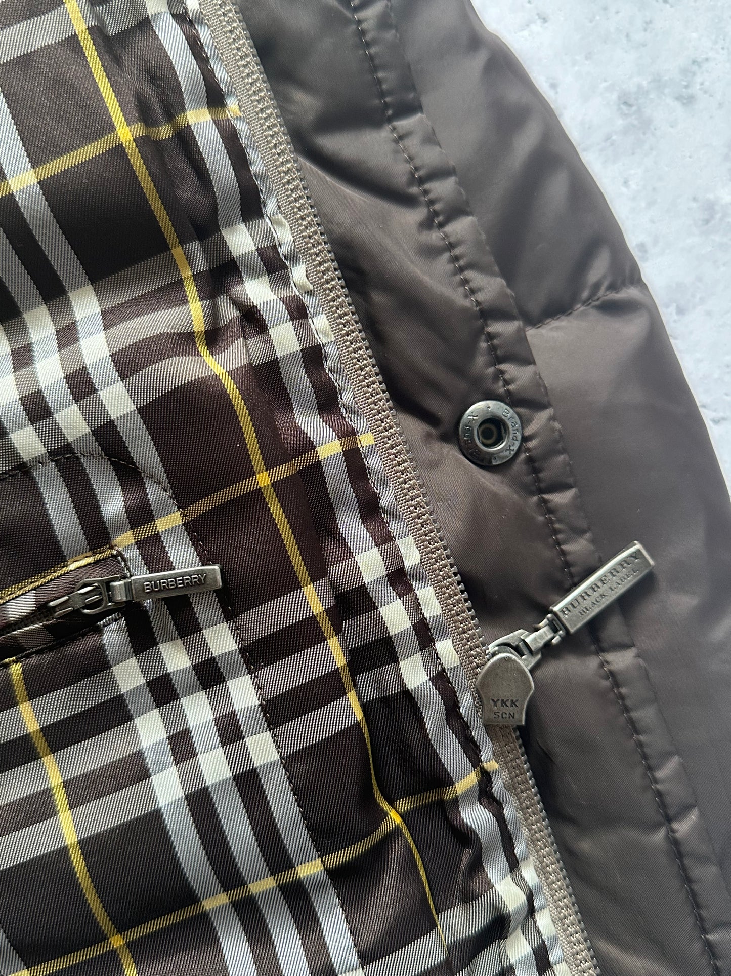 Burberry Blue Label 2007 Fleece Hood Down Jacket (M)