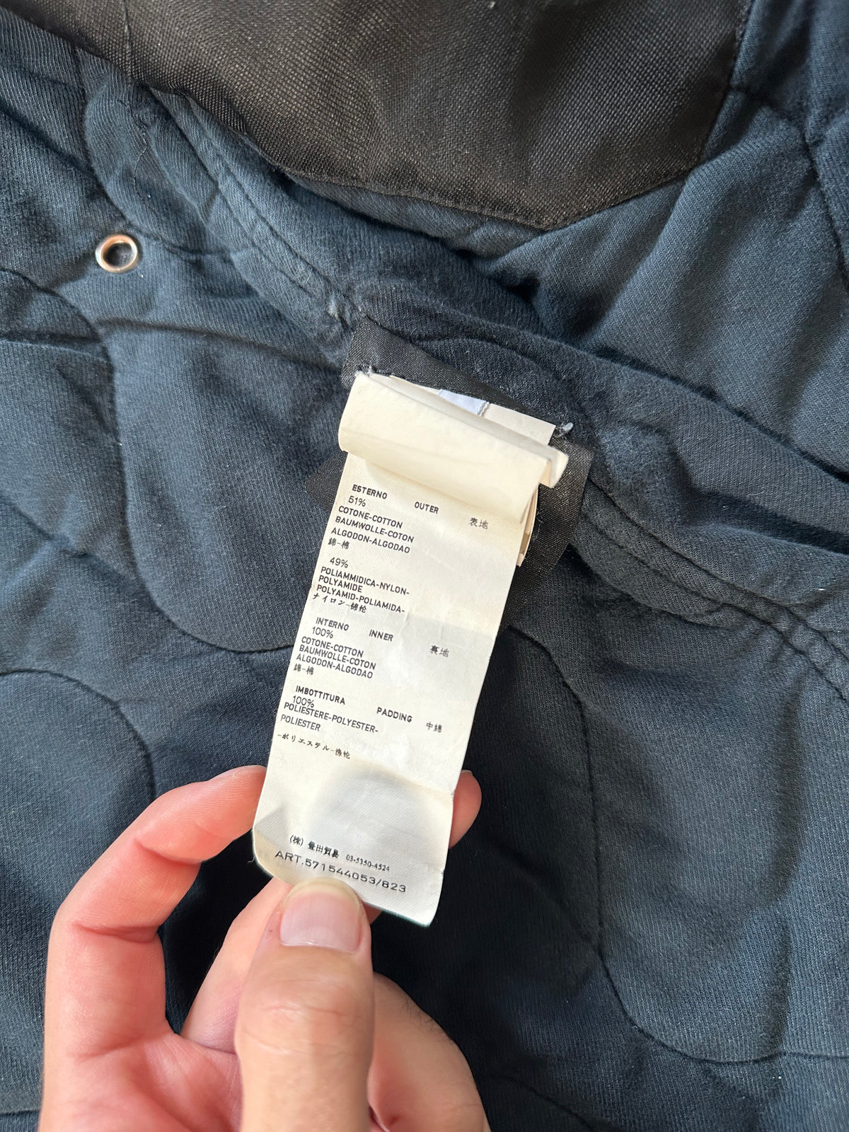 Stone Island AW2012 Heavy Nylon Quilted MA-1 Hooded Jacket (L-M)