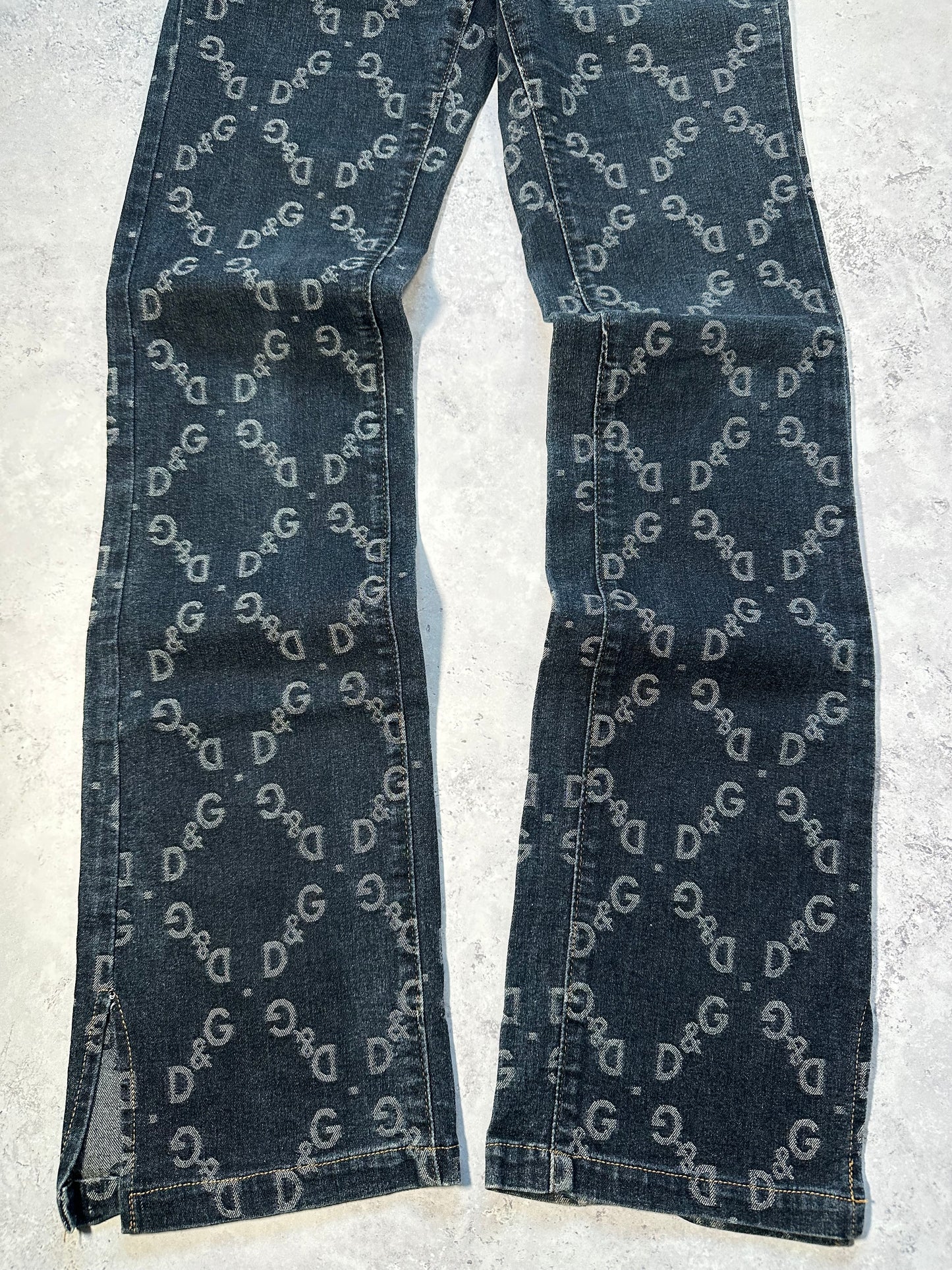 Dolce & Gabbana D&G 2003 Monogram Flared Jeans (W27 L31)