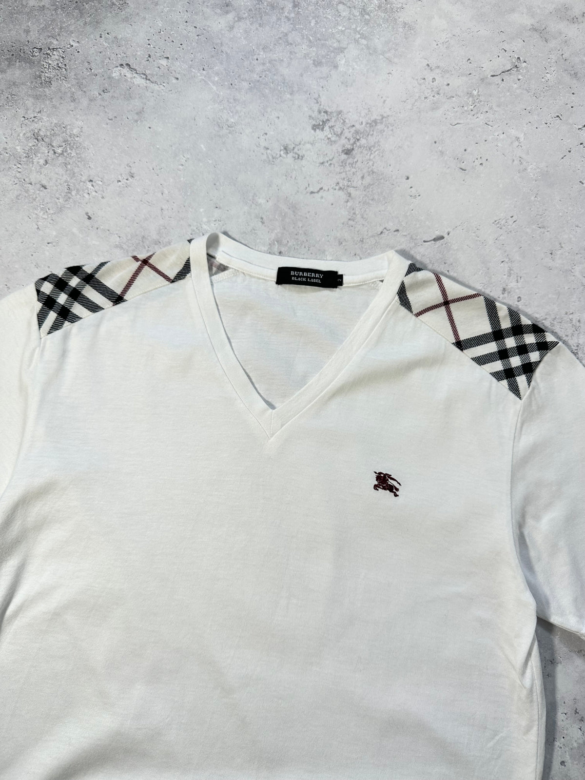 Burberry Black Label 2008 Shoulder Check Tshirt (S)
