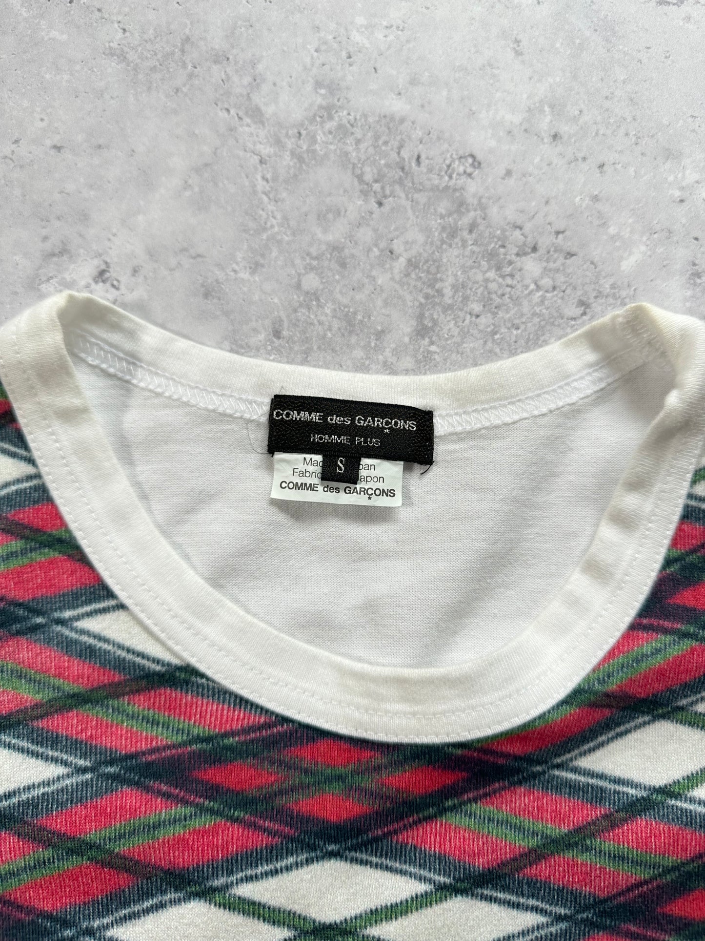 Comme des Garçons Homme Plus AD2009 Plaid Tartan Pocket Tshirt (S-M)
