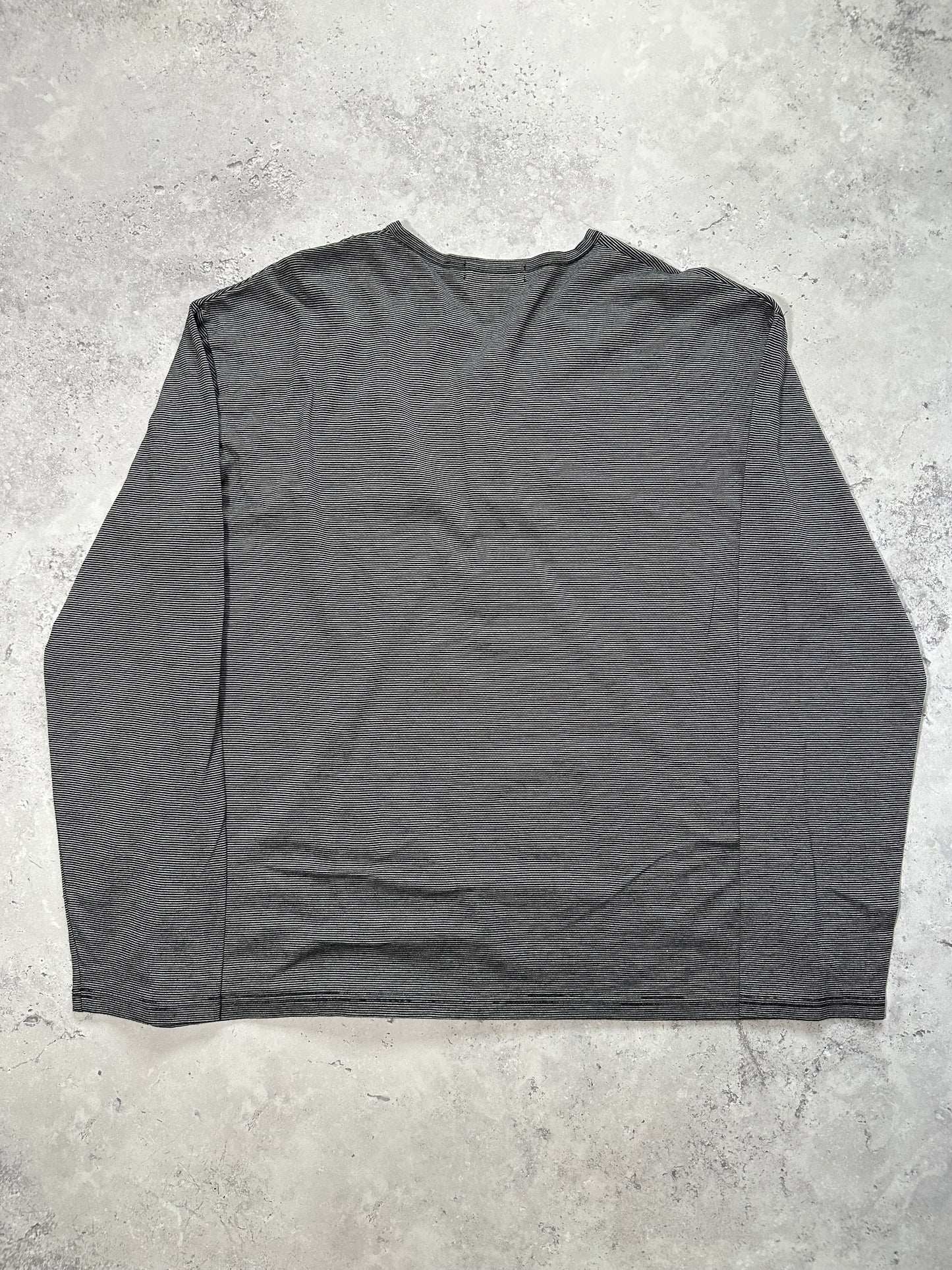 Burberry Black Label 2008 Striped Longsleeve Henley Tshirt (M)