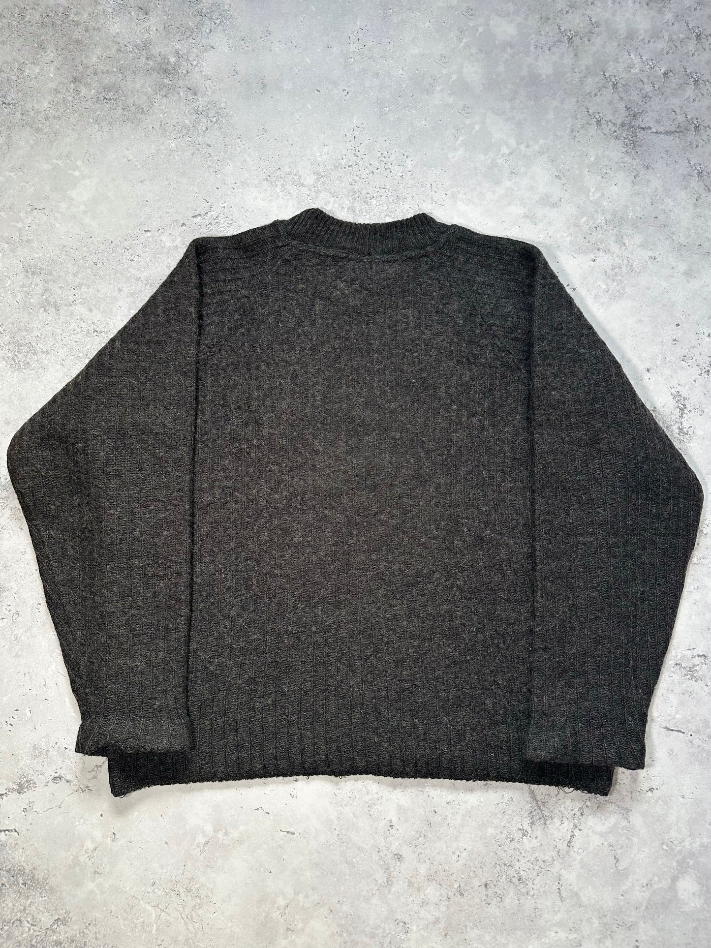 Stone Island AW1986 Embroidered Spellout Wool Jumper (XL)